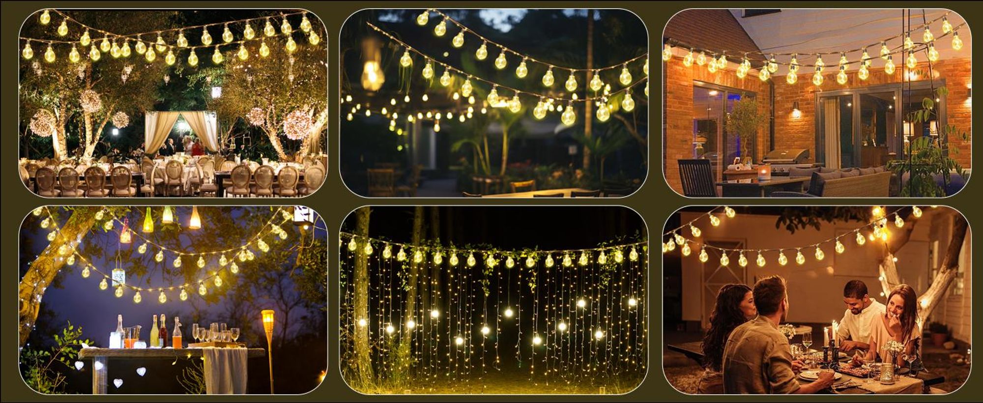 Salcar 5M LED Lichterkette Außen Solar & USB  10 Glühbirne Vintage Hanfseil Lichterkette Outdoor Hängelampen 8 Modi Wasserdicht Warmweiß