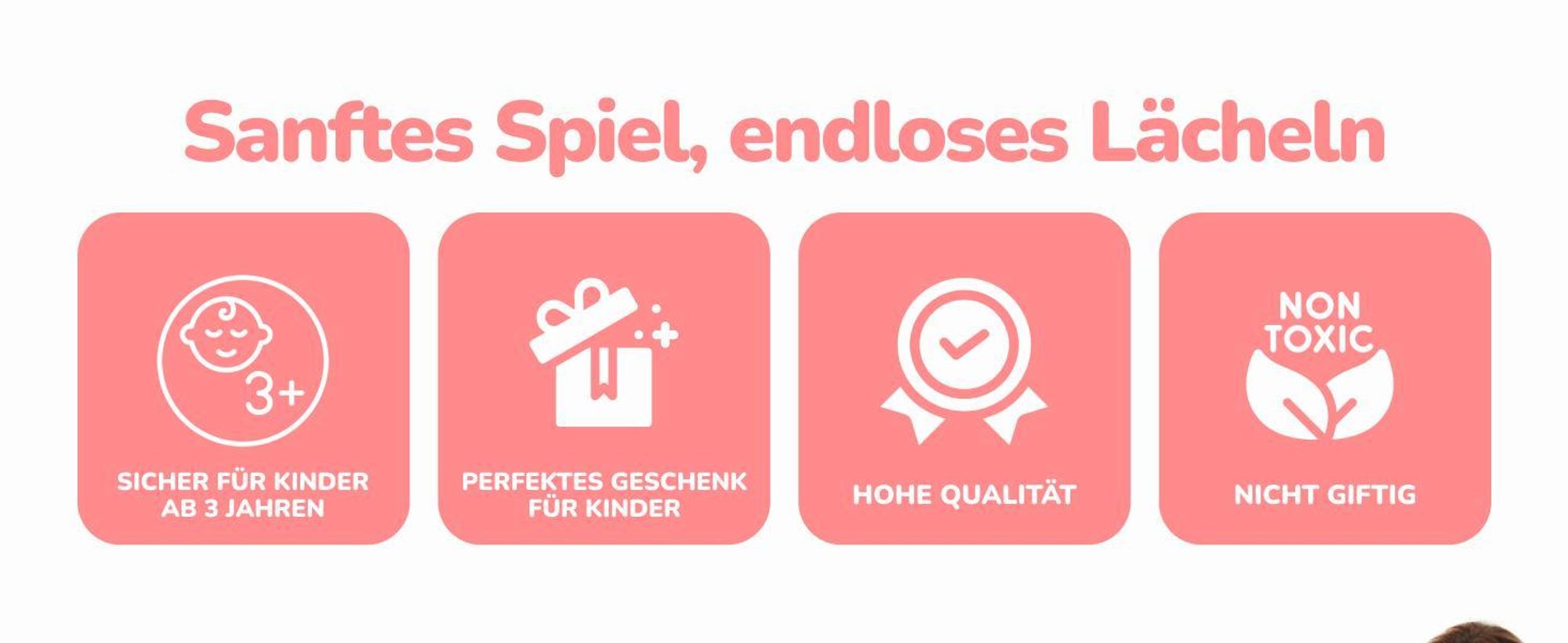 Kinderplay Holzpuppenwiege mit Bettwäsche – große Puppen-Schaukelwiege aus Holz für Puppen bis 49,5 cm – mit Matratze, Kissen und Decke – Modell GS2106