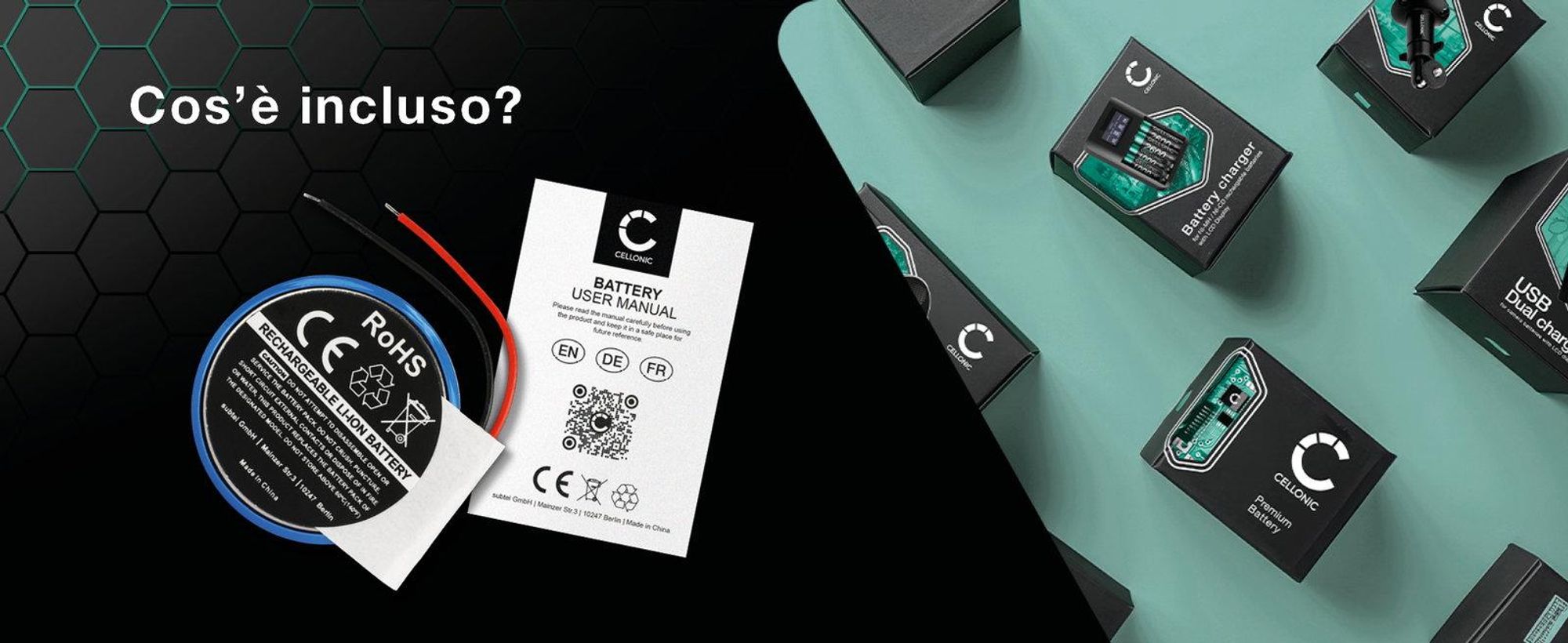 CELLONIC 1x Batteria per Smartwatch e braccialetto fitness Compatibile con Garmin Approach S2, Forerunner 110, Forerunner 210, 361-00047-00 – (200mAh, 3.7V)
