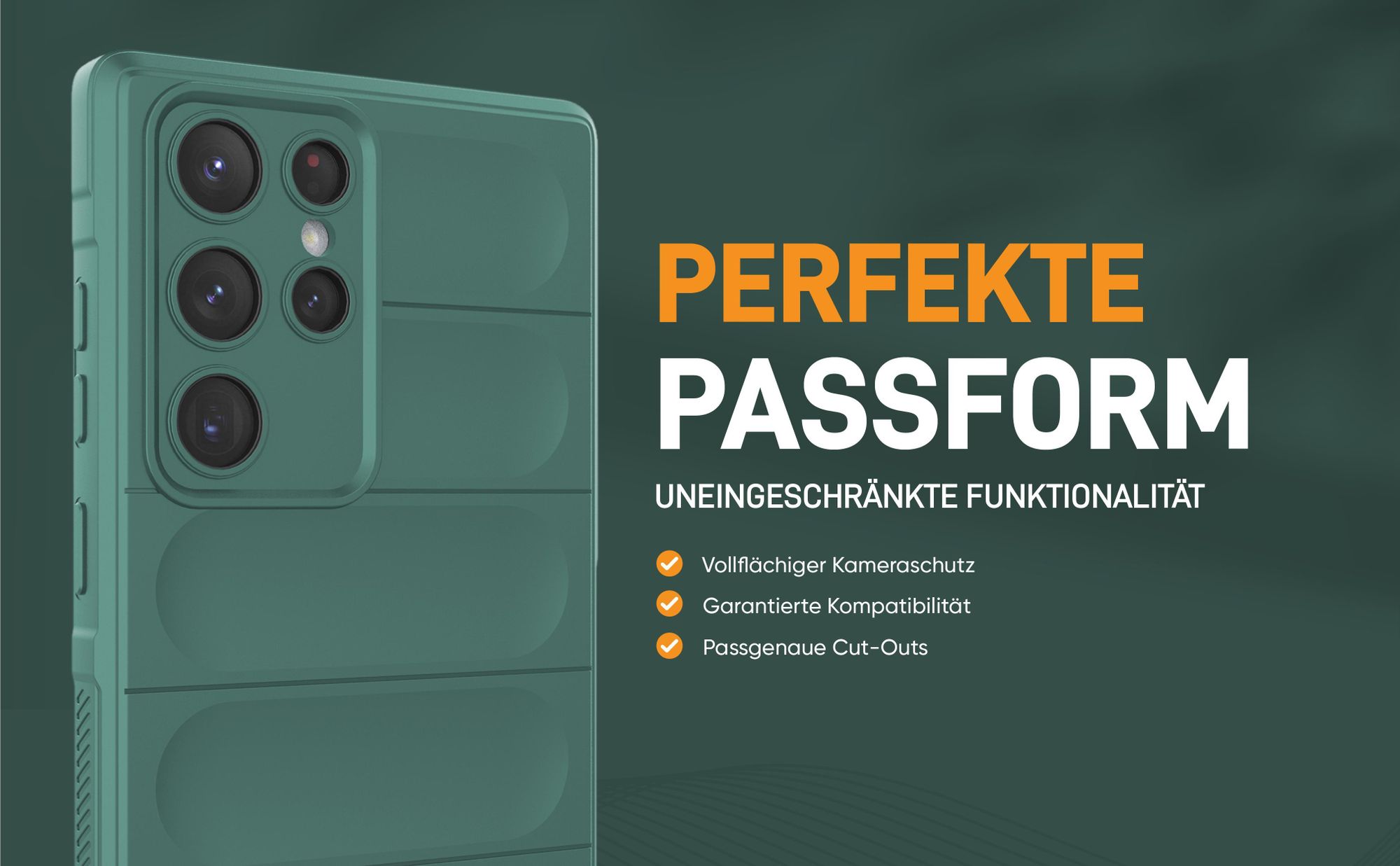 Grünes robustes Smartphone Cover für Samsung Galaxy S22 Ultra mit perfekter Passform