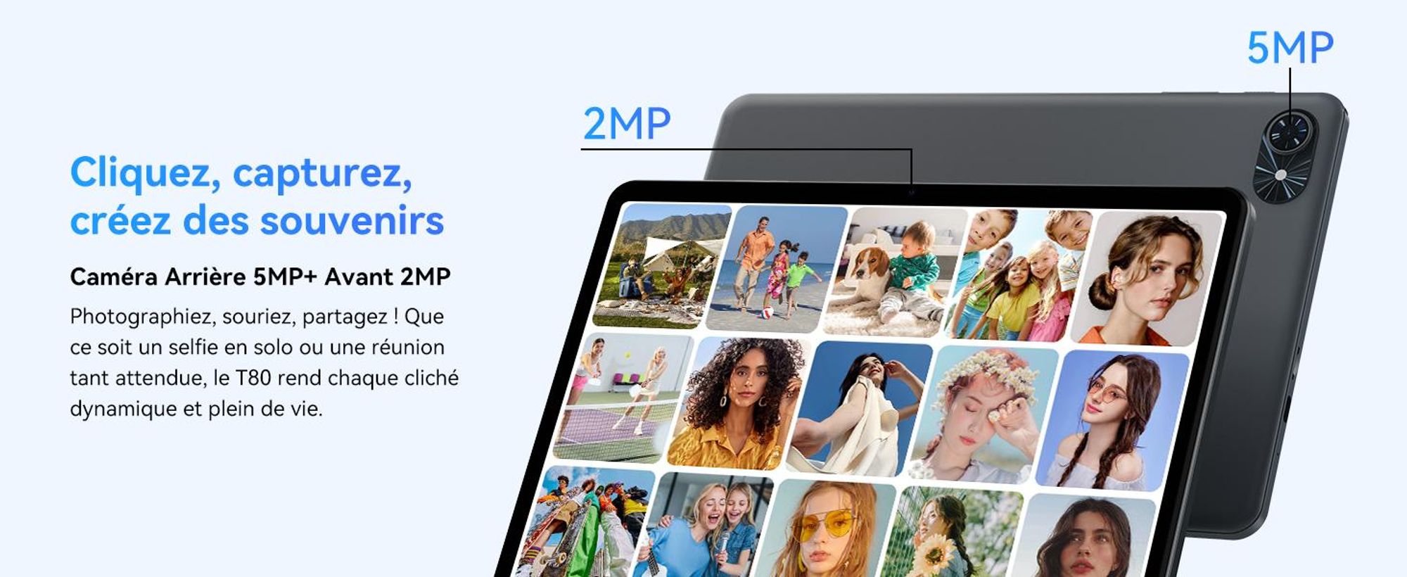TABWEE T80 Tablet 10.5 inch,Android 16, 64GB ROM, 1280 x 800 pixel, 6000mAh battery, 5MP camera, 5G WiFi, Bluetooth,Gemini AI Tablet Tablet