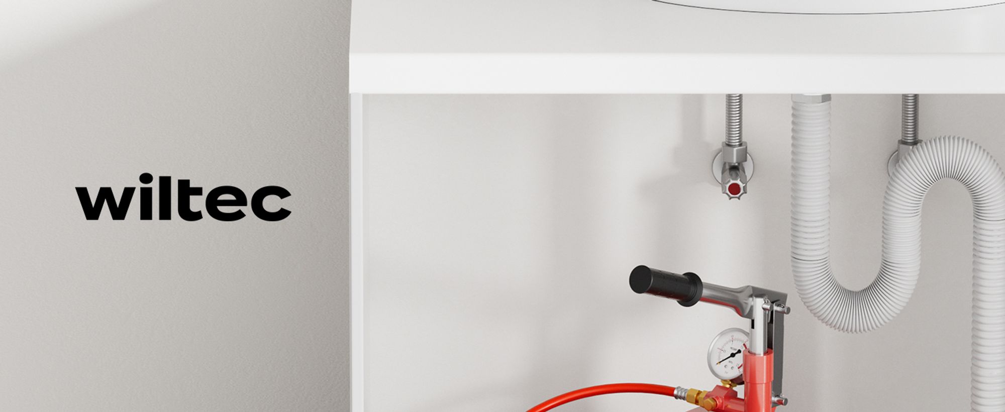 Wiltec Befüllpumpe und Prüfpumpe mit 5 l Füllmenge, Abdrückpumpe für Heizung und Solar, Druckprüfpumpe mit 25 bar Prüfdruck