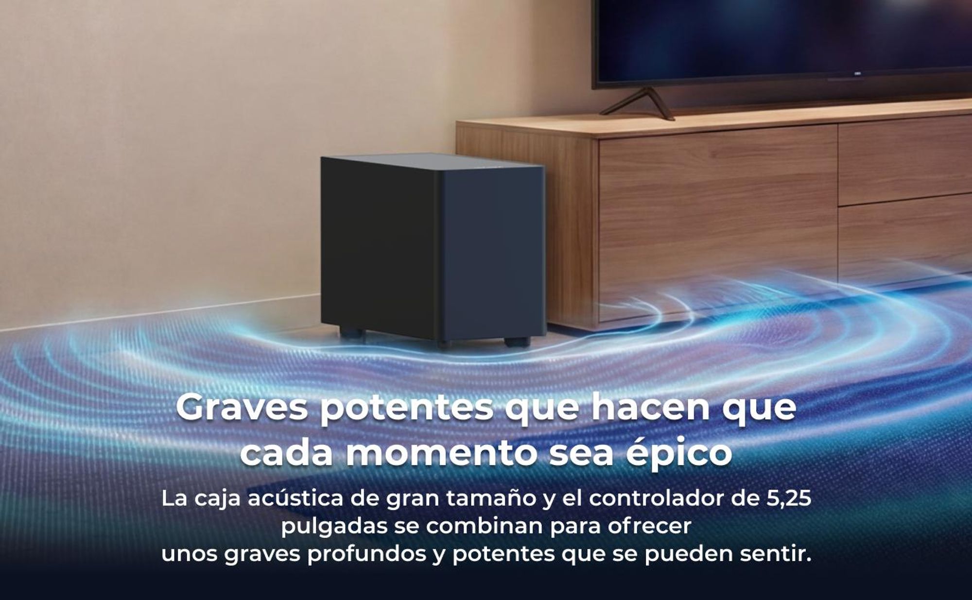 Barra de sonido ULTIMEA de 2.1 canales con subwoofer inalámbrico, 240 W de potencia máxima, tecnología VoiceMX y BassMX, control mediante aplicación, HDMI, Bluetooth® 6.0, modelo Poseidon R3T