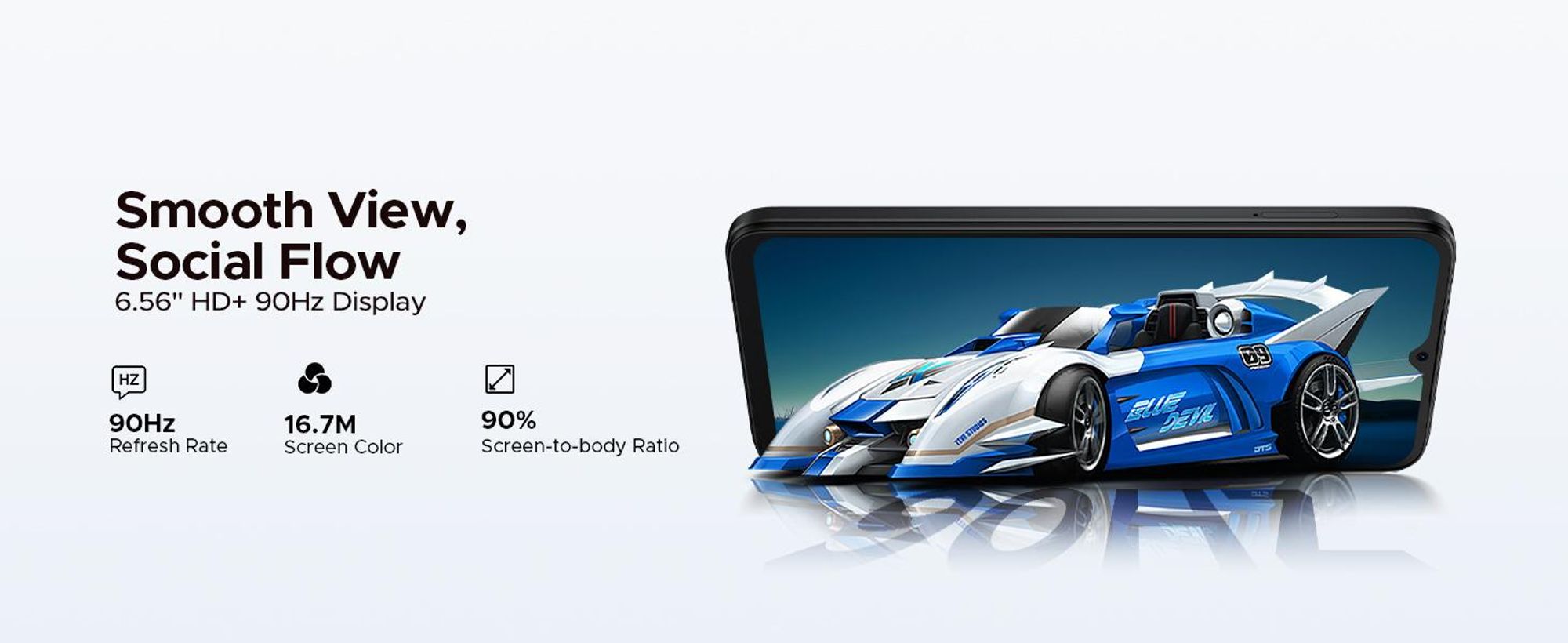 DOOGEE Note56 Pro – chytrý telefon, Android 16, 6,56" displej s obnovovací frekvencí 90 Hz, baterie 6150 mAh, 32 GB RAM + 128 GB interní paměti, 4G, podpora dvou SIM karet, 13MP fotoaparát, NFC, čtečka otisků prstů, rozpoznávání obličeje