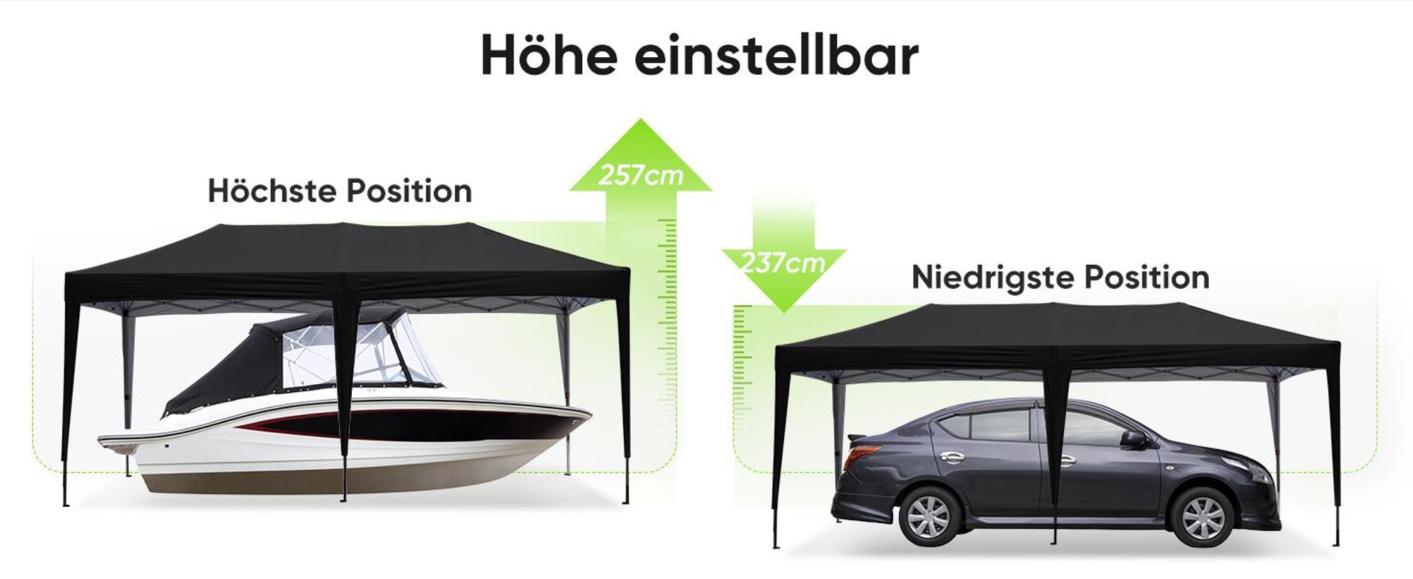 Quictent Faltpavillon 3x6m mit 6 Seitenwänden,Pop up Gartenpavillon mit Rollentasche,Pavillon Partyzelt 3x6 wasserdicht stabil,für Party, Fest,UV 50+
