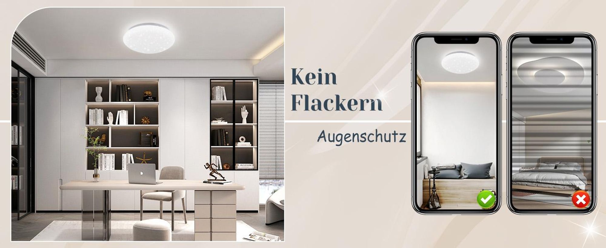 ZMH Deckenlampe LED 12W Deckenleuchte Ø25cm Kinderzimmerlampe Sternenhimmel 6000K Deckenbeleuchtung Flur Rund für Kinderzimmer Wohnzimmer Schlafzimmer