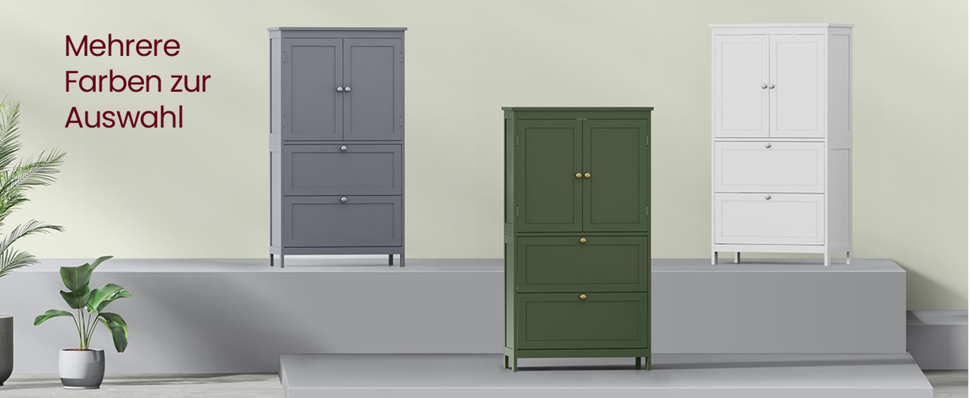 VASAGLE Badkommode, Badezimmerschrank mit 2 Türen und 2 Schubladen, verstellbare Ablage, 30 x 60 x 110 cm