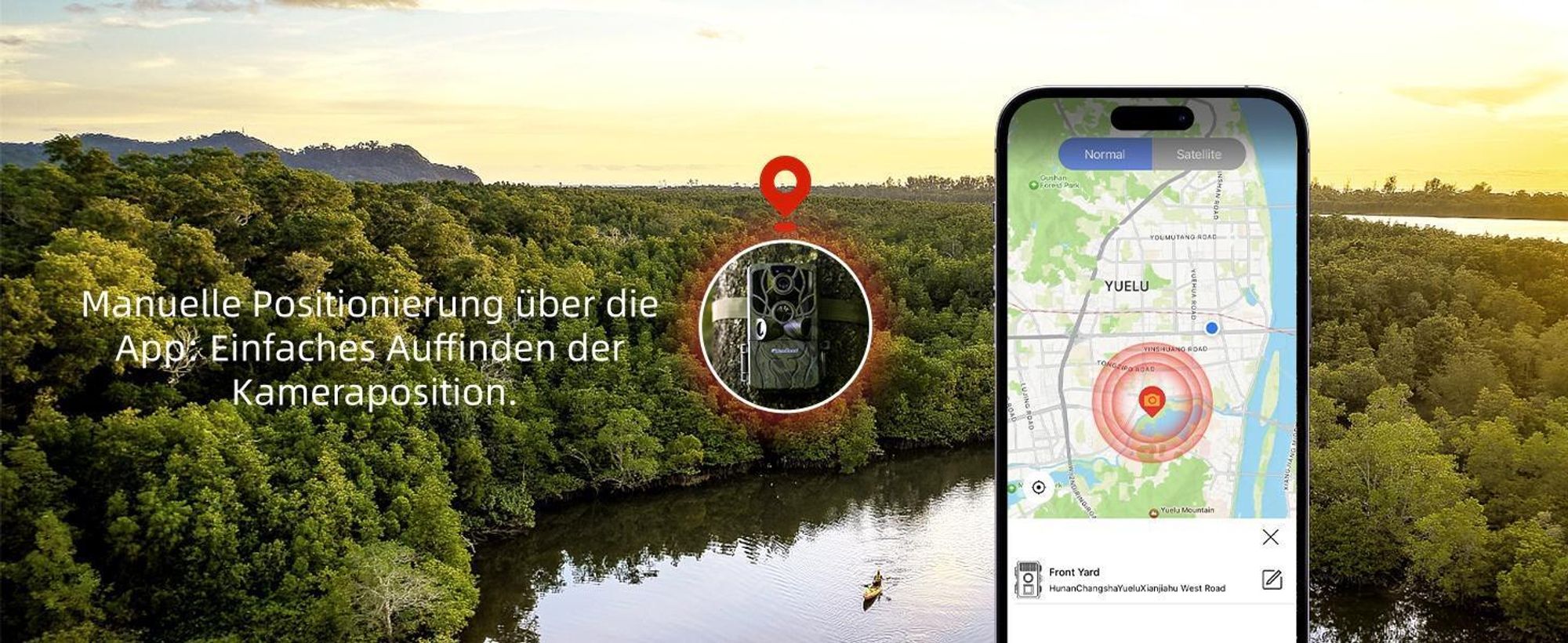 Usogood Wildkamera mit Handyübertragung App,4K Wildkamera Wlan mit Bewegungsmelder Nachtsicht Inklusive 32GB SD-Karte IP66 Wasserdicht 0,5S Auslösen