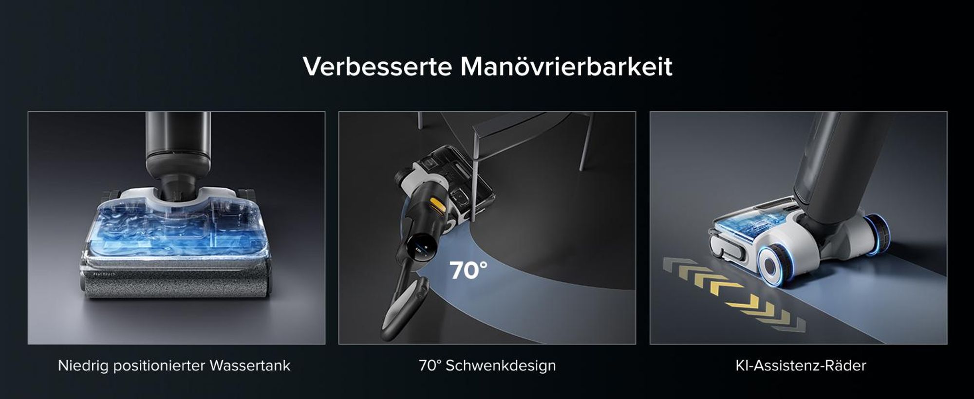 Roborock F25 XT Nass-Trockensauger, 20.000 Pa mit Zero Tangle, 90°C Heißluft-Schnelltrocknung, 180° Flachliegen