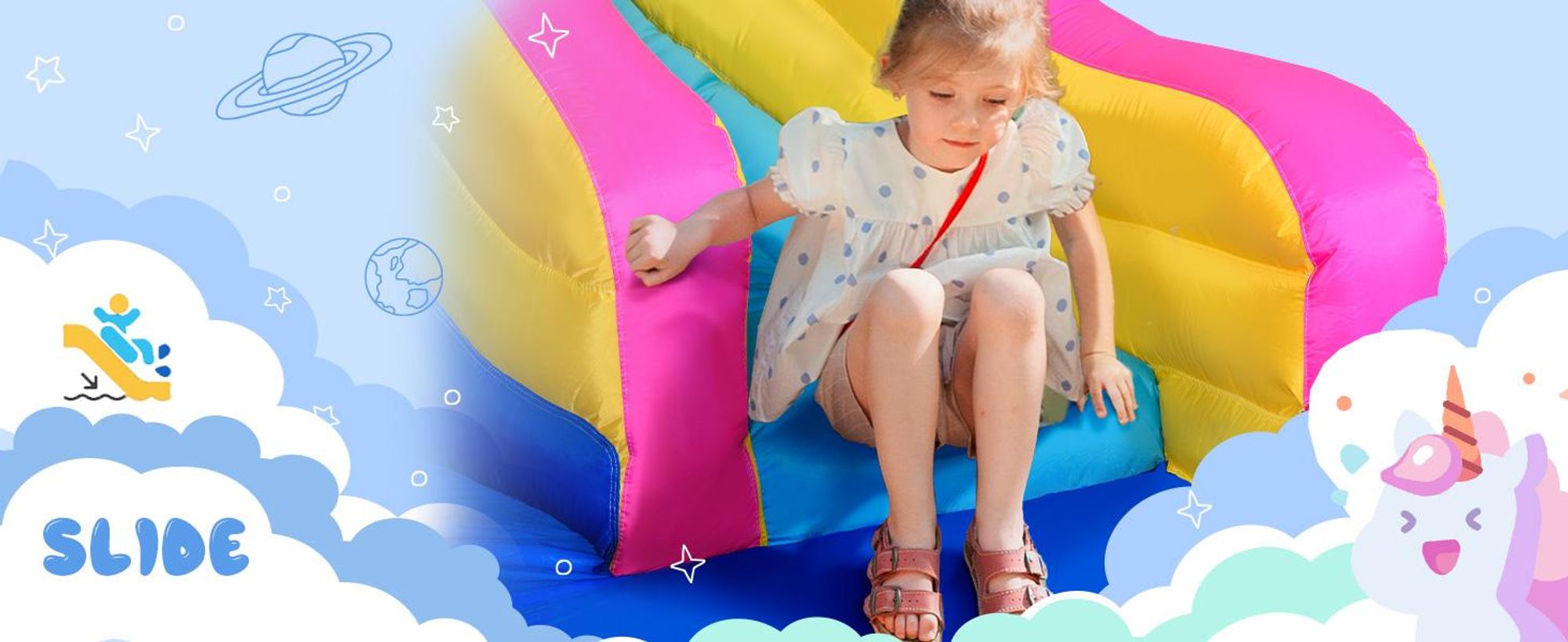 Dmuchany zamek Outsunny z dmuchawą dla dzieci Nadmuchiwany park wodny ze zjeżdżalnią wodną Brodzik Trampolina Kosz do koszykówki Dmuchane zamki do wewnątrz i na zewnątrz Zamek sprężynowy Odpowiedni dla 3 dzieci w wieku od 3 do 8 lat