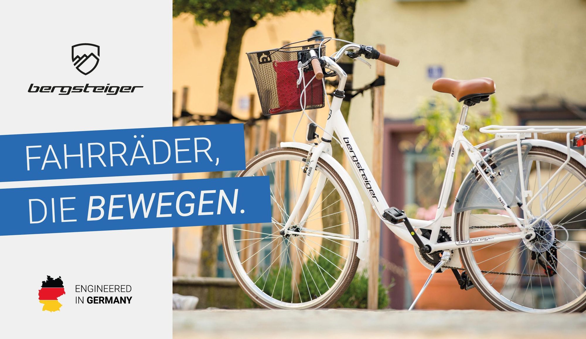 Bergsteiger Paris 28 Zoll Damenfahrrad, ab 160 cm, Korb, Fahrrad-Licht, Shimano 6 Gang-Schaltung, Damen-Citybike, Damenrad im Retro-Design