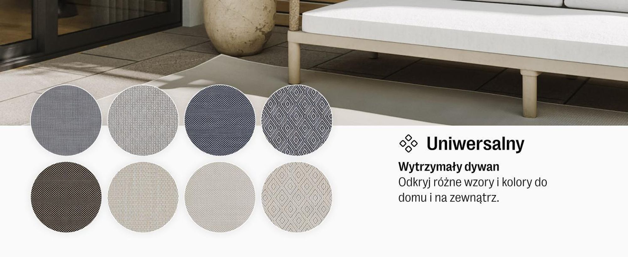 benuta dywan in- & outdoor Lou Niebieski 200x300 cm dywan do salonu dywan zewnętrzny prostokątny wzór nowoczesny krótki włos skandynawski