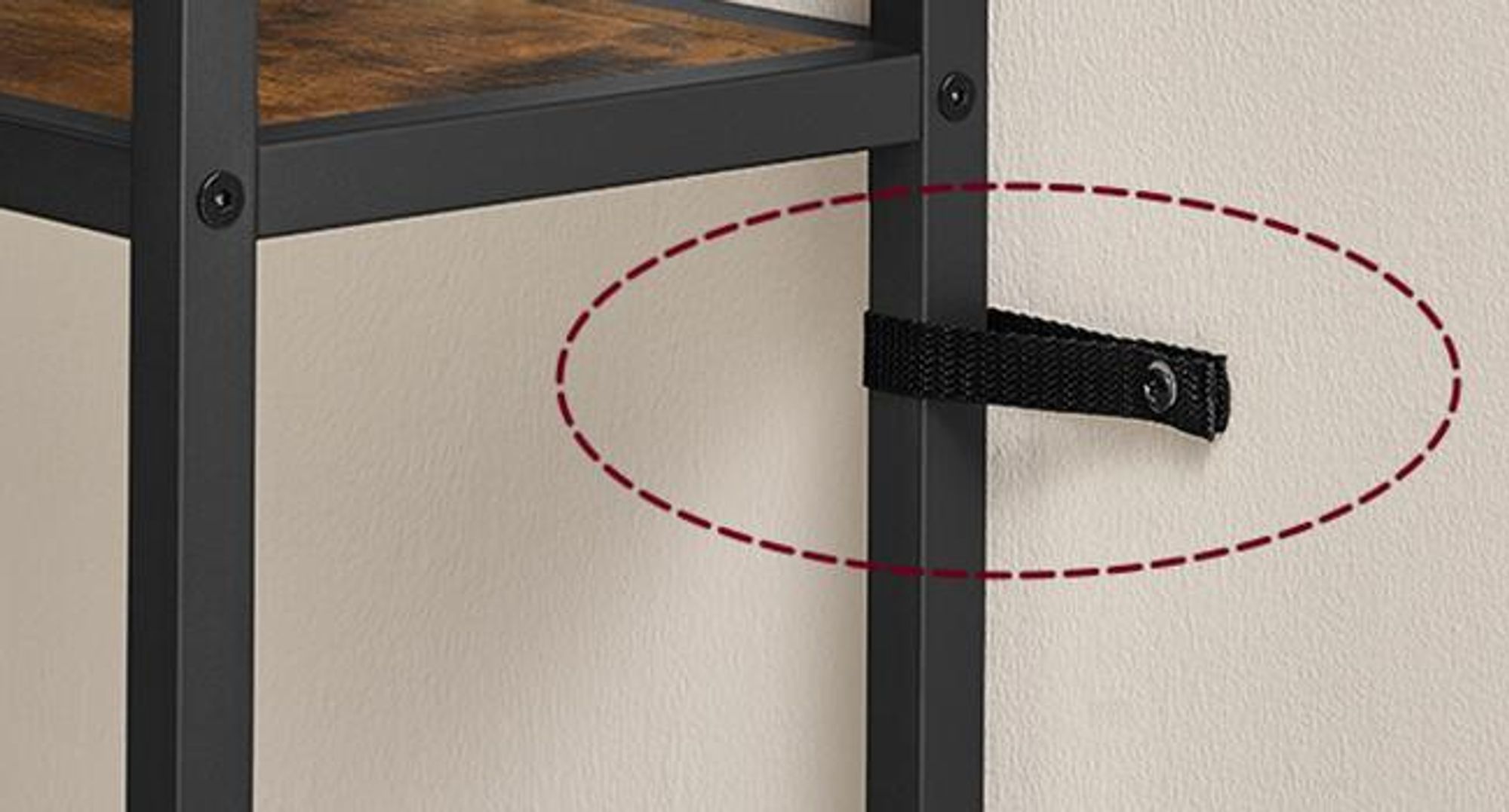 VASAGLE Konsolentisch, schmaler Sofatisch, Flurtisch mit Ladestation, 20 x 100 x 80 cm