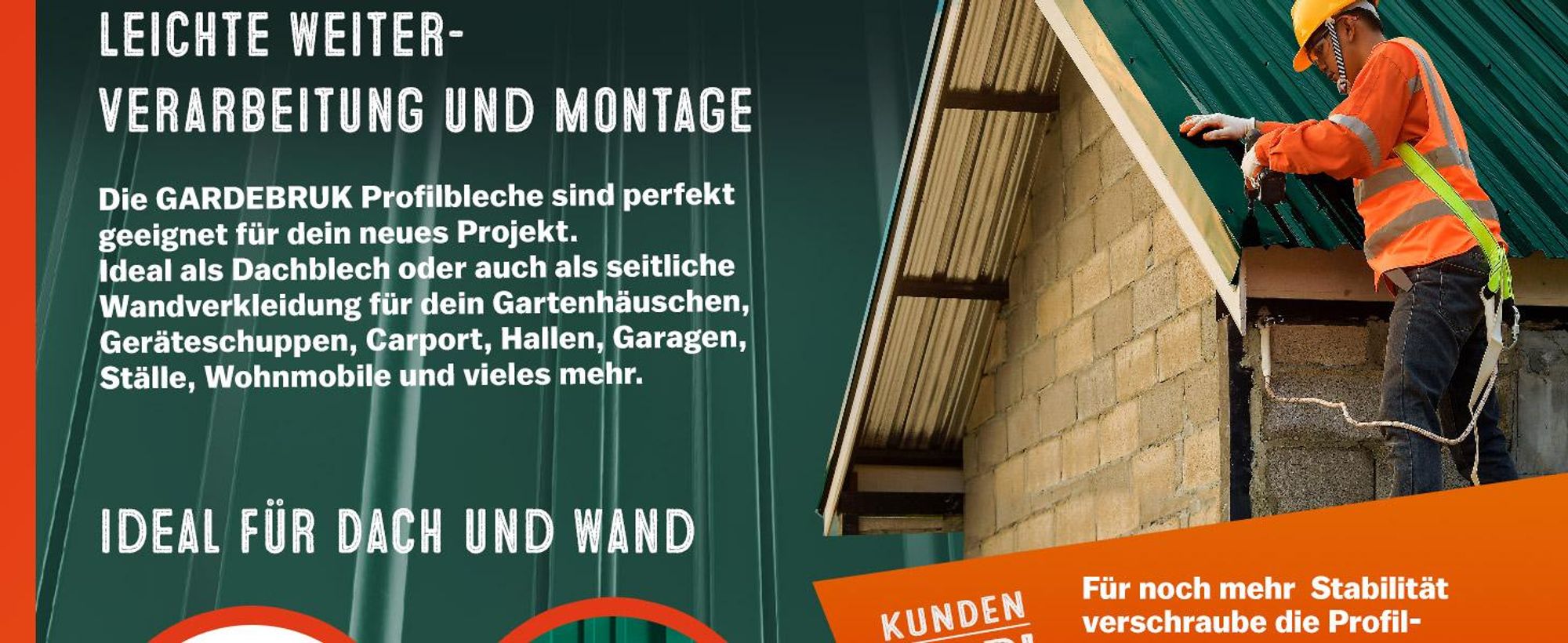 GARDEBRUK® 12x Trapezbech 129x46cm