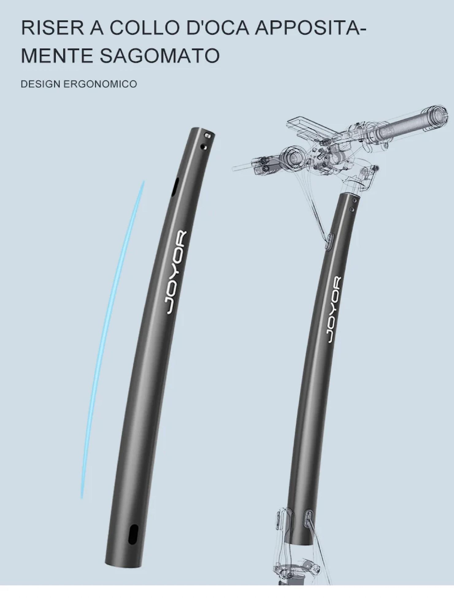 JOYOR C10E Pieghevole  ABE Monopattino Elettrico - 48V10.4AH Batteria Pneumatici da 10 Pollici - Nero