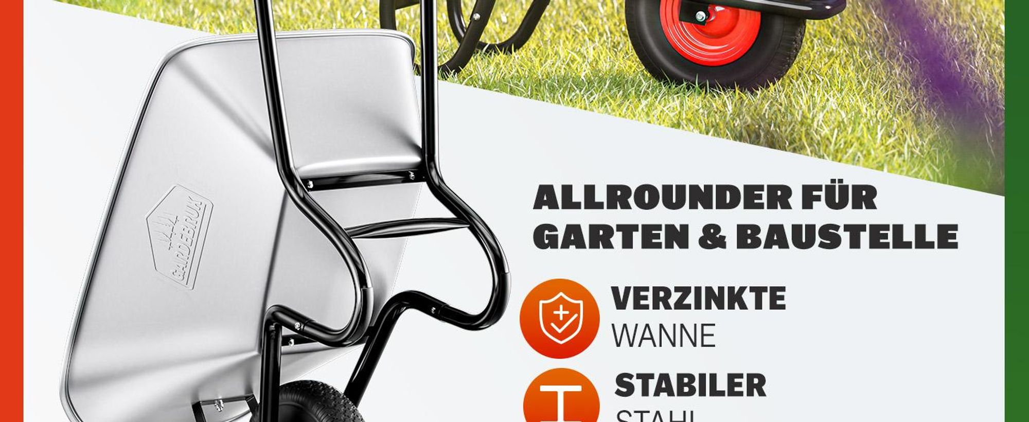 GARDEBRUK® Schubkarre 100L 250kg