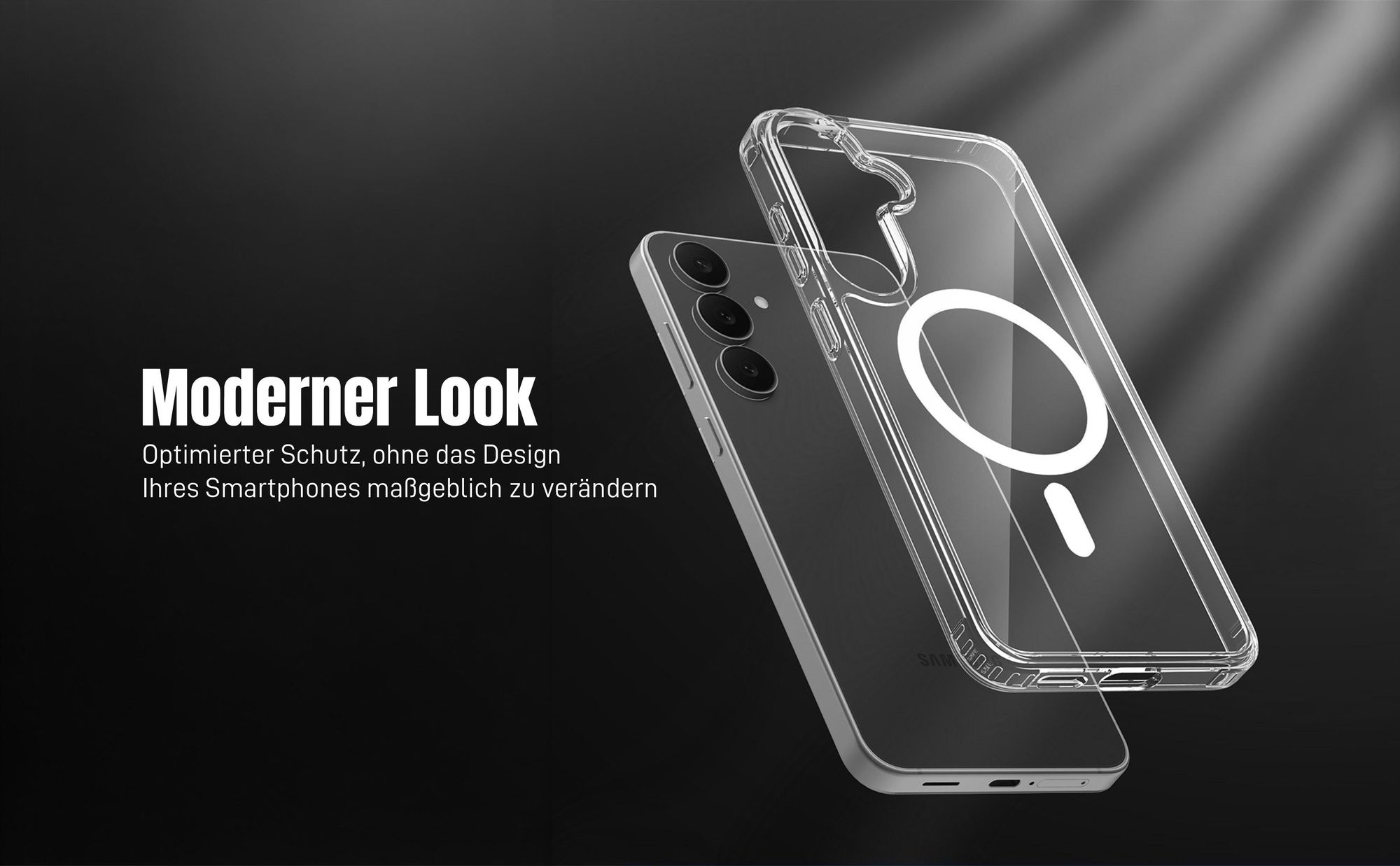 Schutzhülle in Transparent für Samsung Galaxy S26 FE mit modernem Look