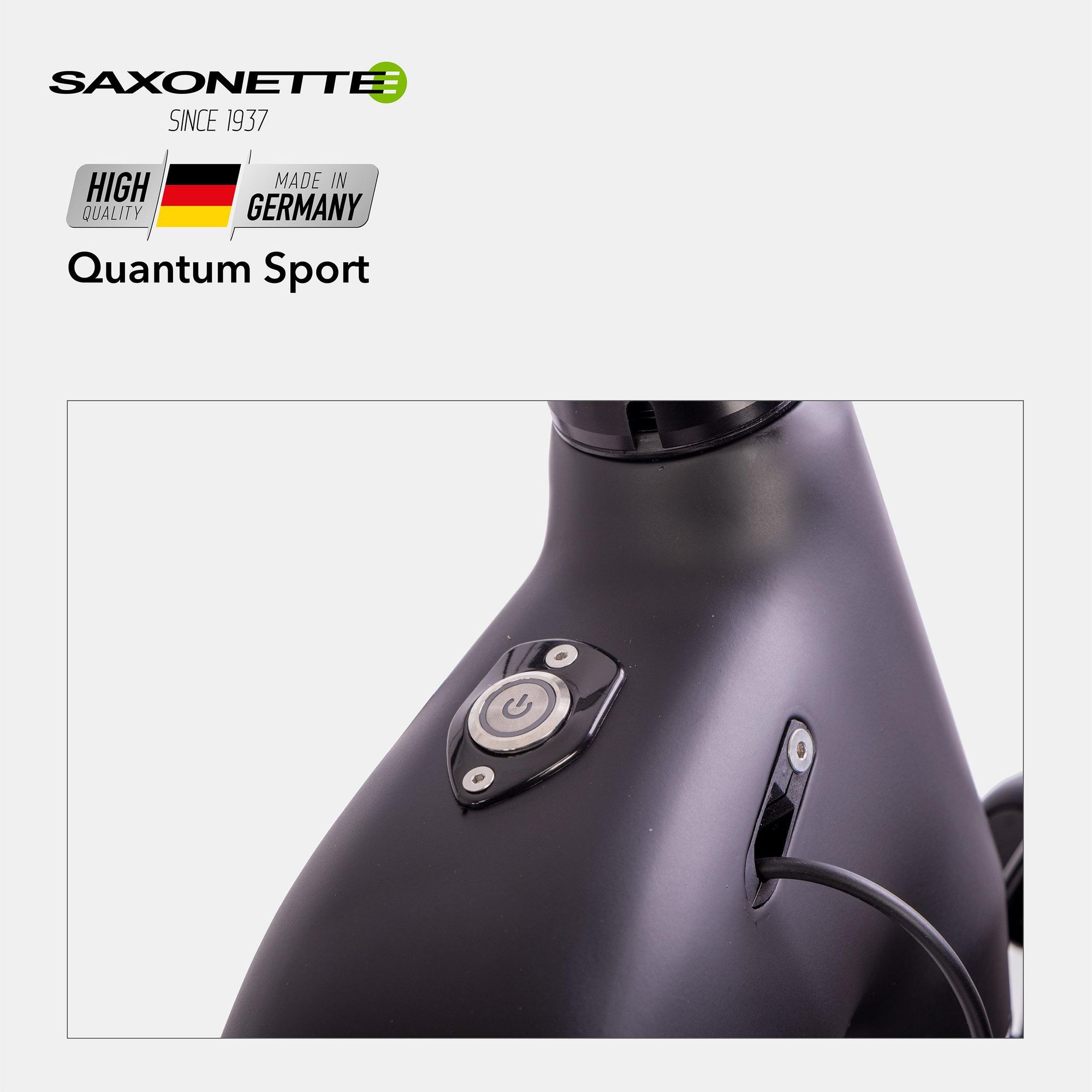 SAXONETTE Quantum Sport Wave 28" E-Bike, Elektrofahrrad,SHIMANO Deore 10-Gang Kettenschaltung, Mittelmotor, 36V 15Ah Akku, RH45,(Silber)