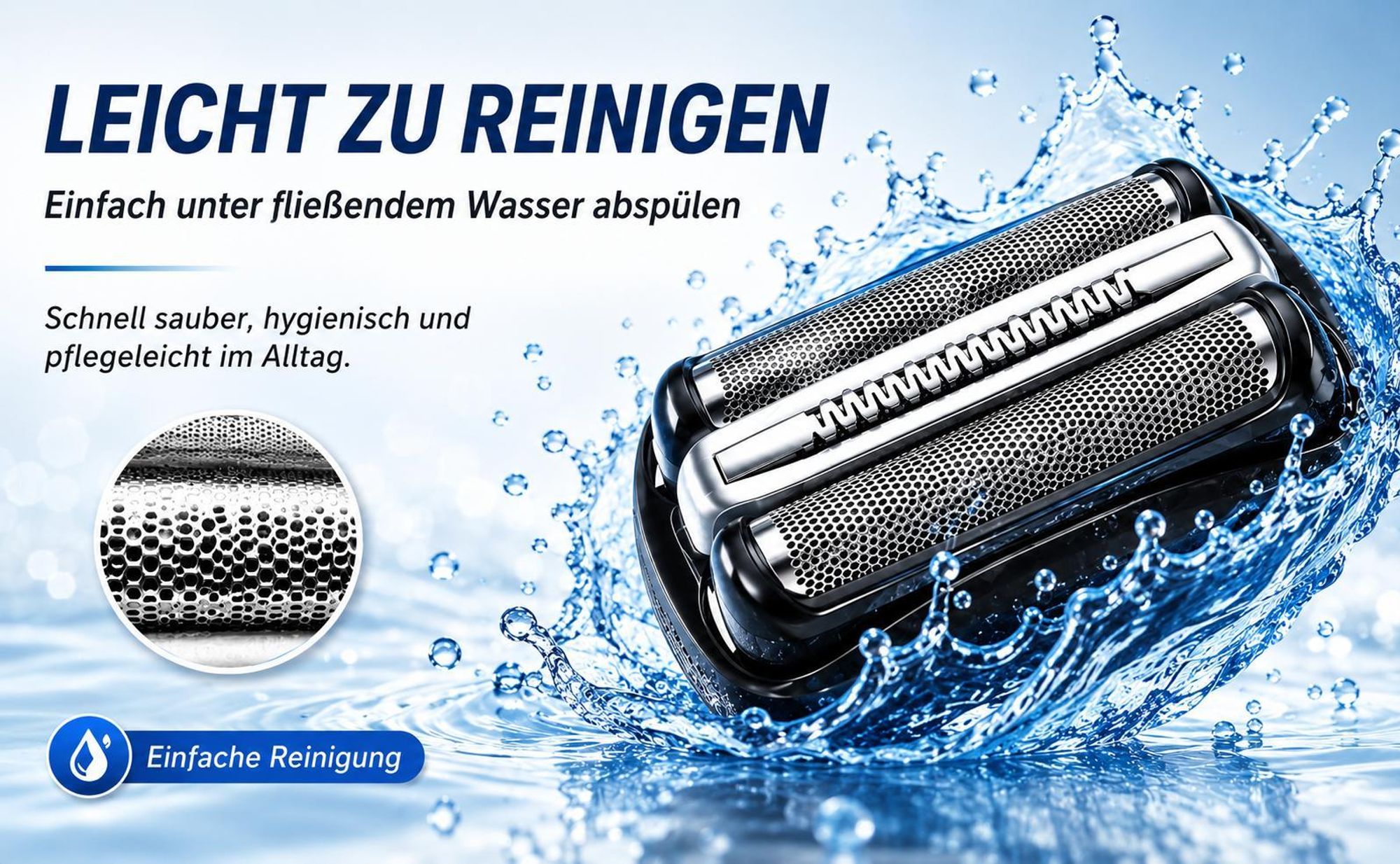2 Stück, Ersatzteile zum Rasieren Lamon für Braun Series 3 Sauber und langlebig, hochwertiger Rasierer 32B