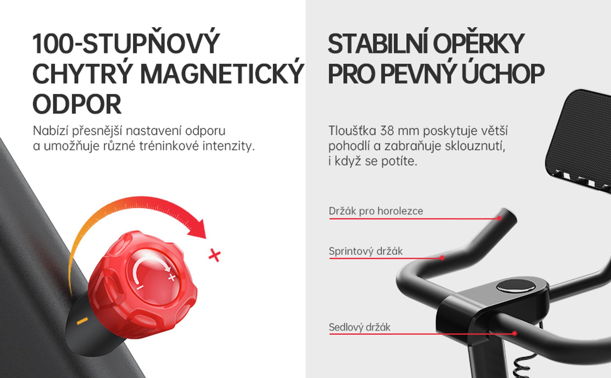 JASPORT C3 – chytrý speedbike do bytu, magnetický odpor, tichý rotoped, 7,5kg setrvačník, aplikace s video tréninky