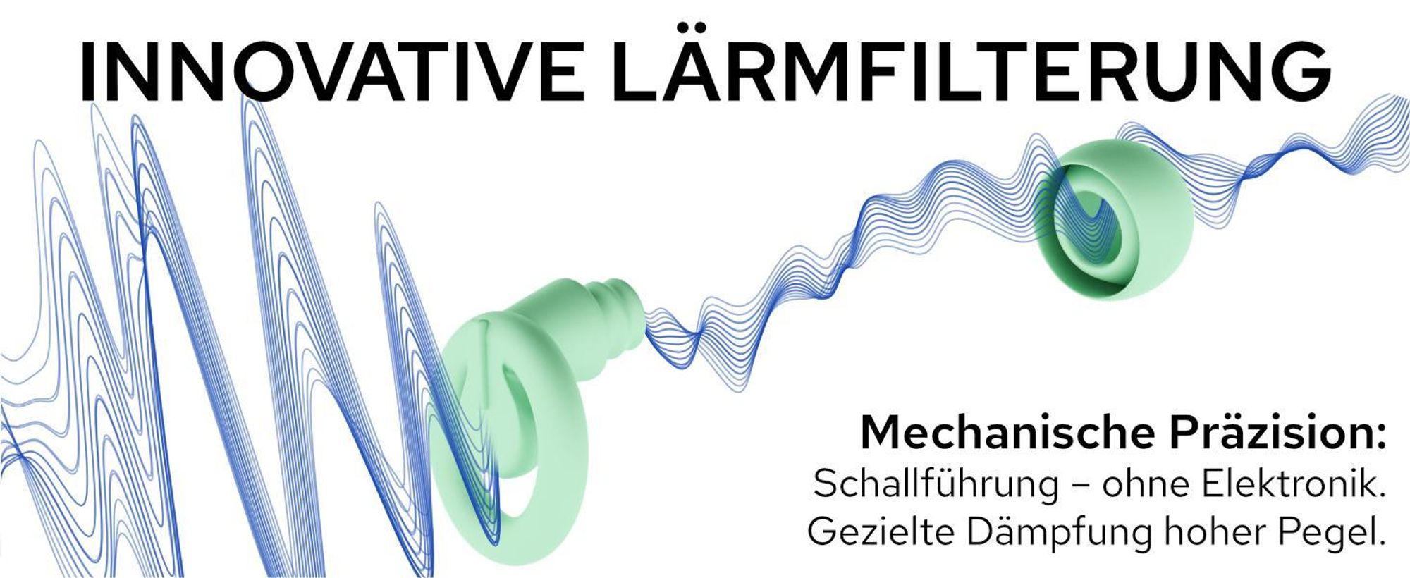 Grafische Darstellung der Schallführung und Lärmreduzierung