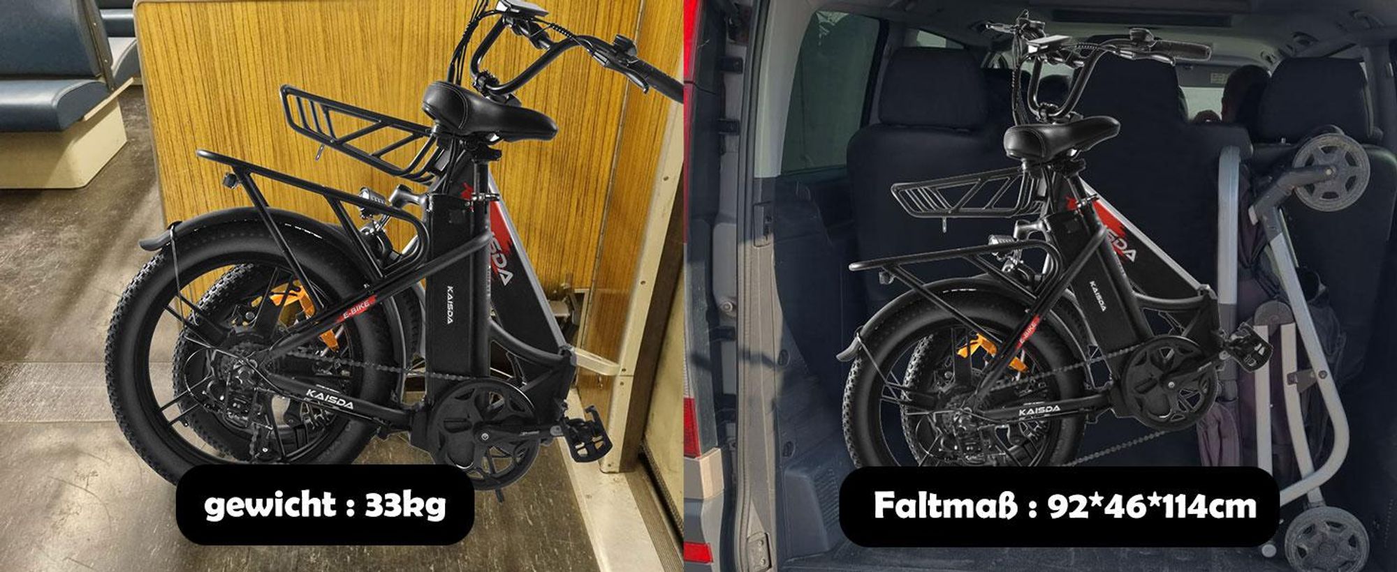 Elektrofahrräder 20 Zoll E Bike Klapprad Pedelec 20.8Ah/36V Lithium-Akku | bis zu 150km, 250W Heckmotor, Trekking/City Pedelec für Damen und Herren
