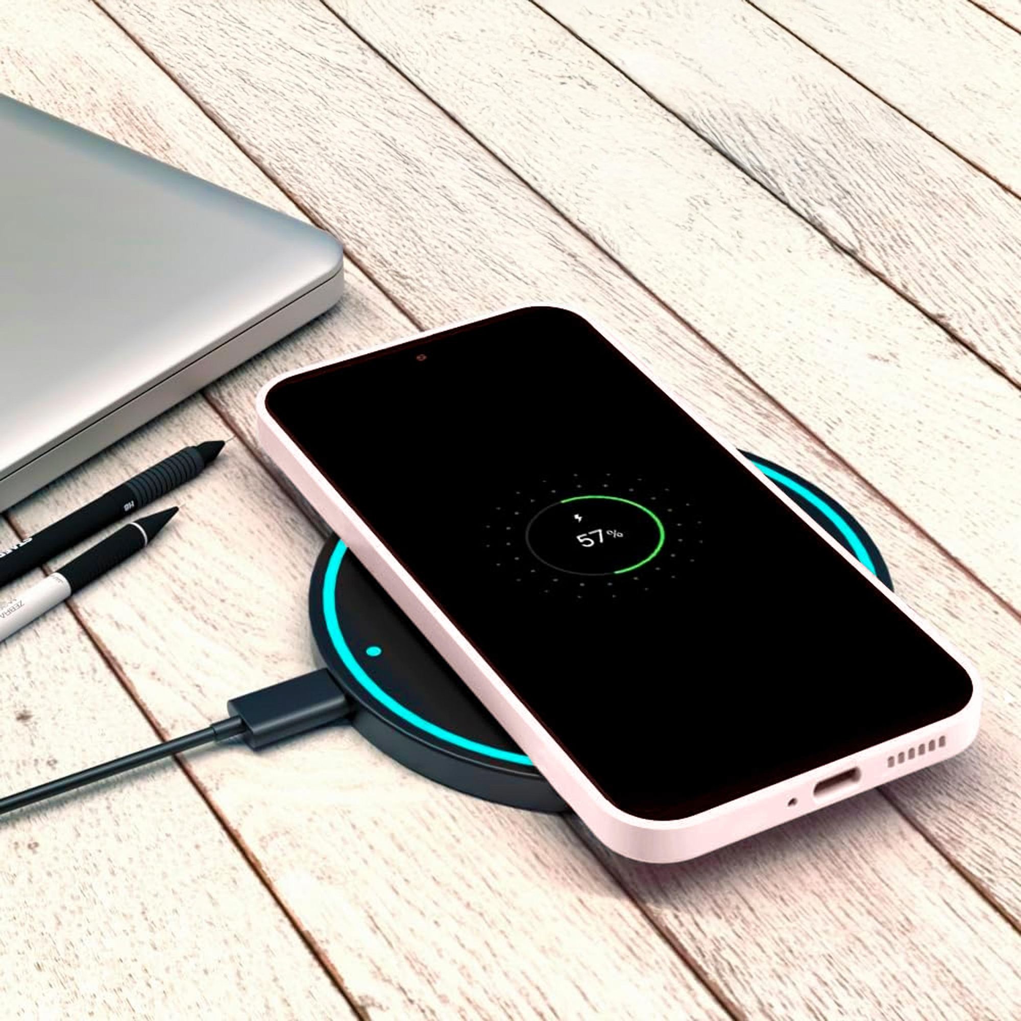 Samsung Galaxy S22+ Schutzhülle kompatibel mit Magsafe, Handyhülle, Silikonhülle - Pink