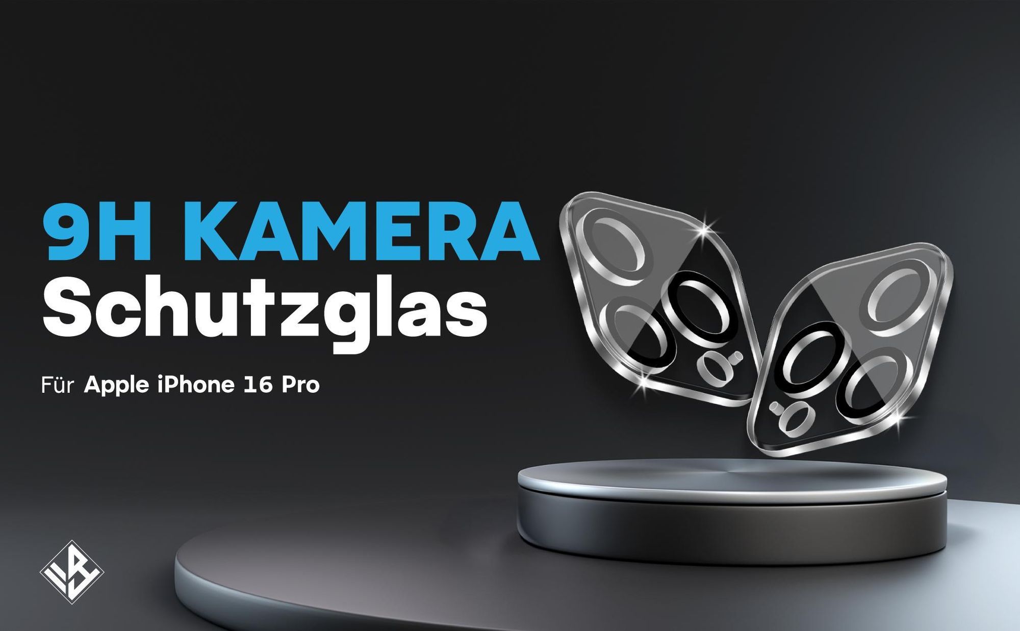 2er Set Kameraschutzglas für Apple iPhone 16 Pro in 9H Härte