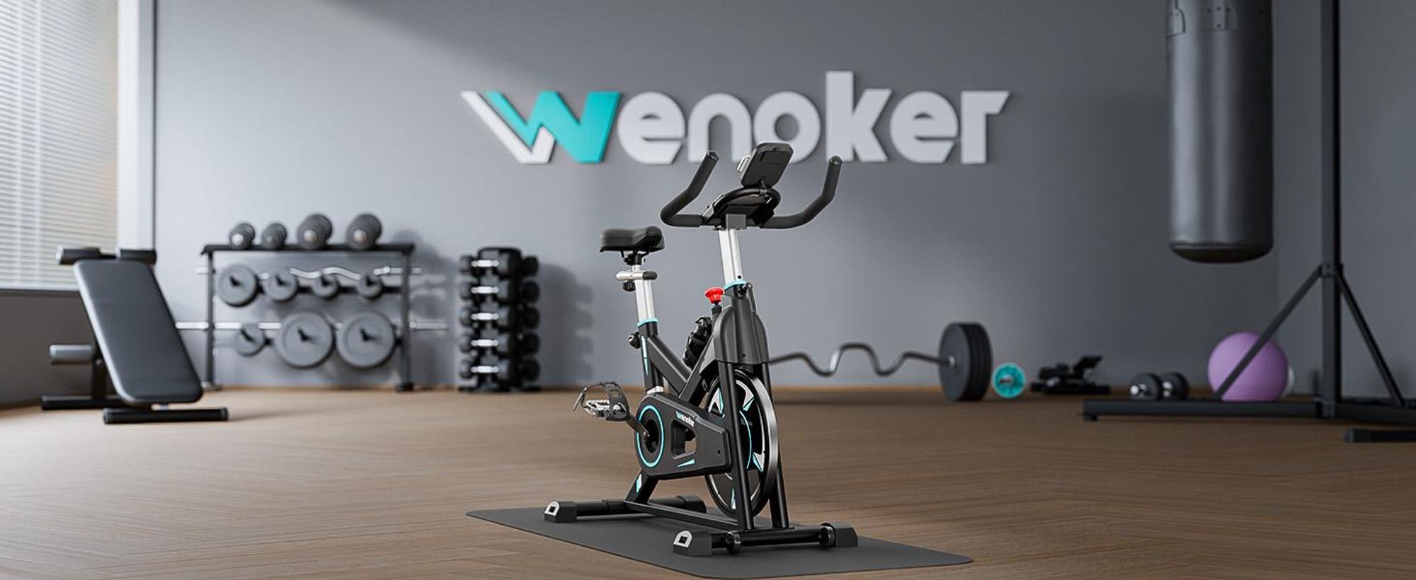 [2026 Aktualisierte] Wenoker Heimtrainer Fahrrad mit App, 0-100% Magnetwiderstand Ergometer, Schweres Schwungrad, Indoor Fitnessbikes Bis 160KG