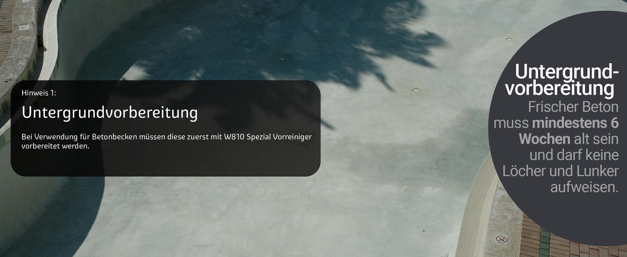 WO-WE 2K Schwimmbadfarbe SL450 Untergrundvorbereitung