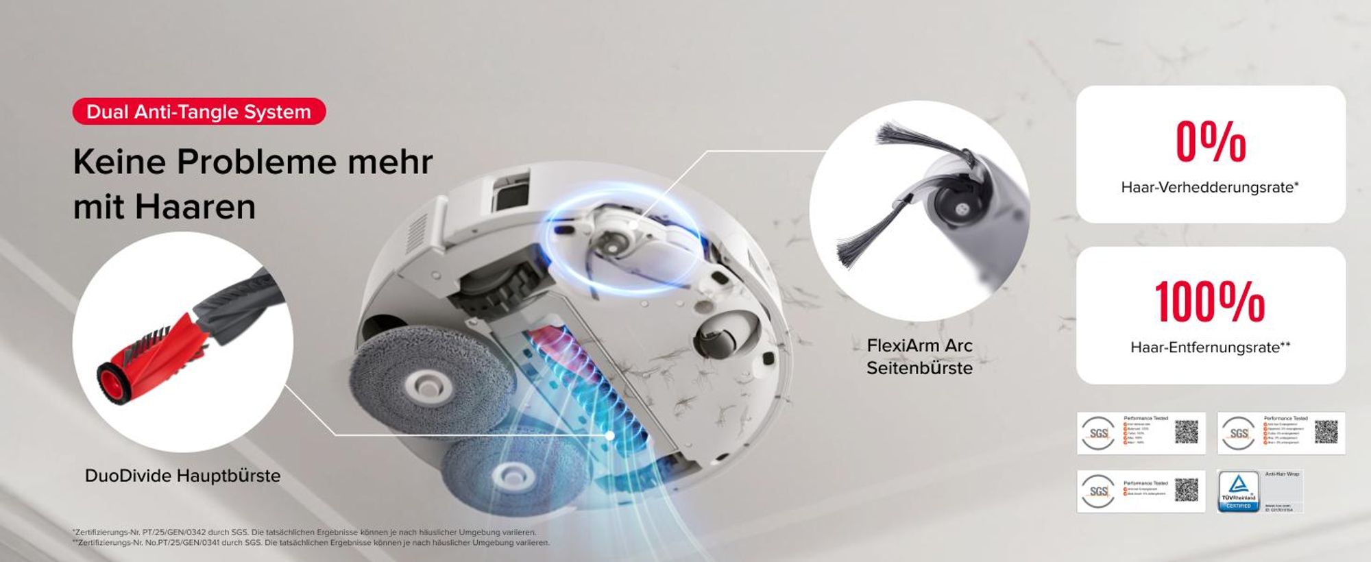 Roborock Qrevo Curv 2 Pro Staubsauger Roboter, 25.000 Pa Saugroboter mit Wischfunktion und Wischmopp-Hebefunktion, 100 °C Moppwäsche mit heißem Wasser