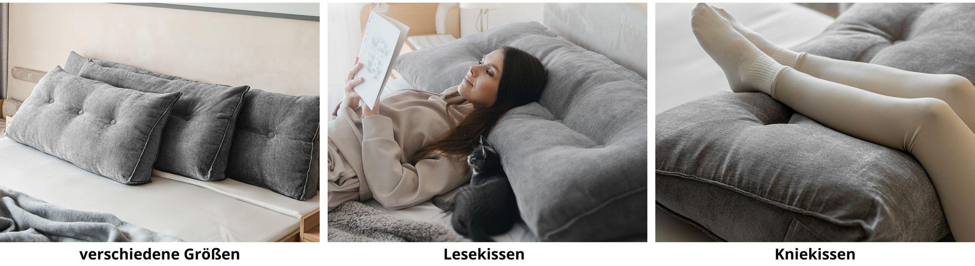 Rückenkissen Lesekissen Kniekissen