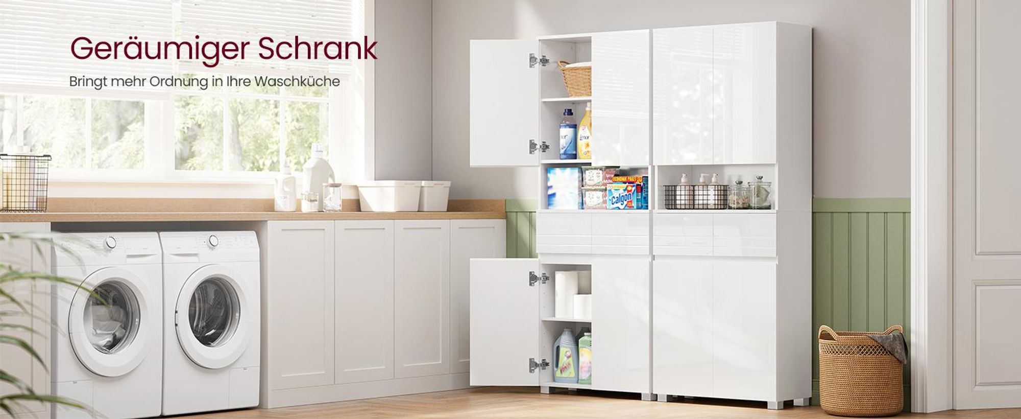 VASAGLE Badezimmerschrank, Badschrank, Badezimmermöbel mit einer Schublade/2 Schubladen, verstellbare Ablagen, offenes Fach