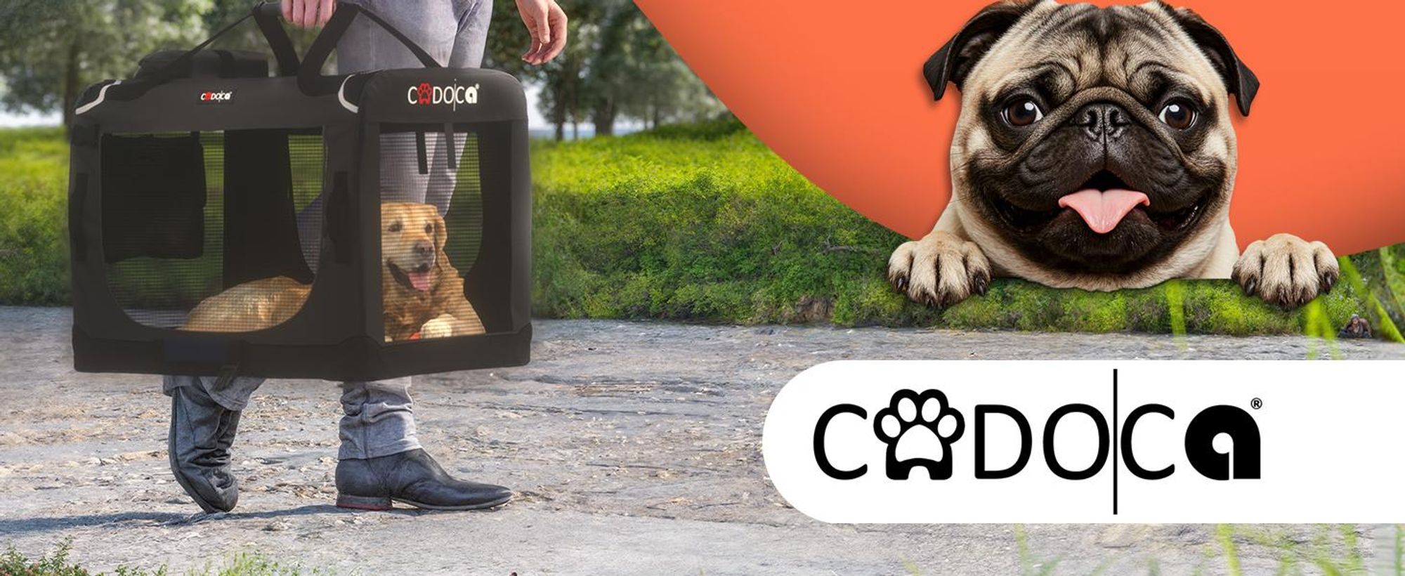 Faltbare Hundetransportbox M 60x42x44 cm mit Liegedecke und Trinknapf