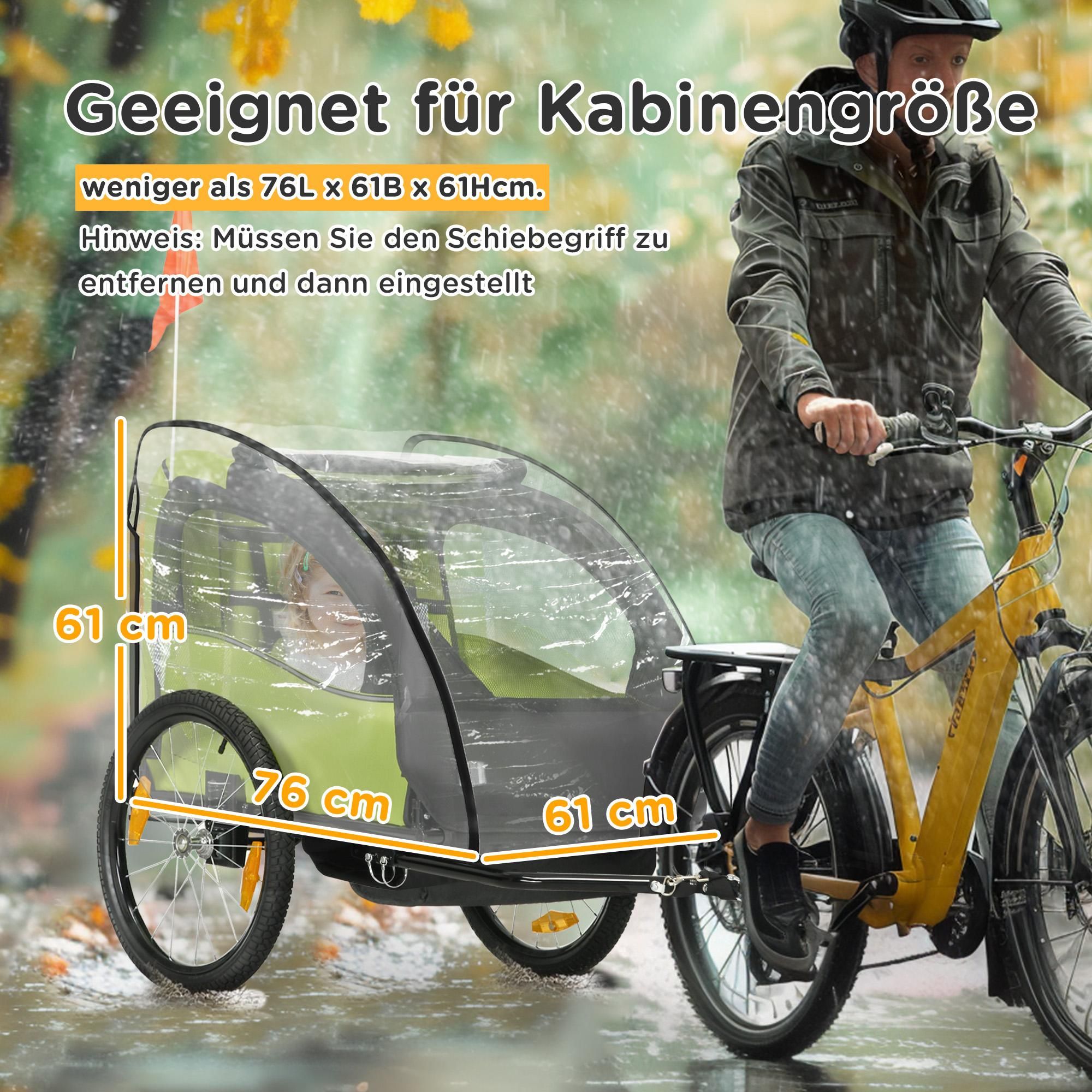 Kinderfahrradanhänger Regenplane