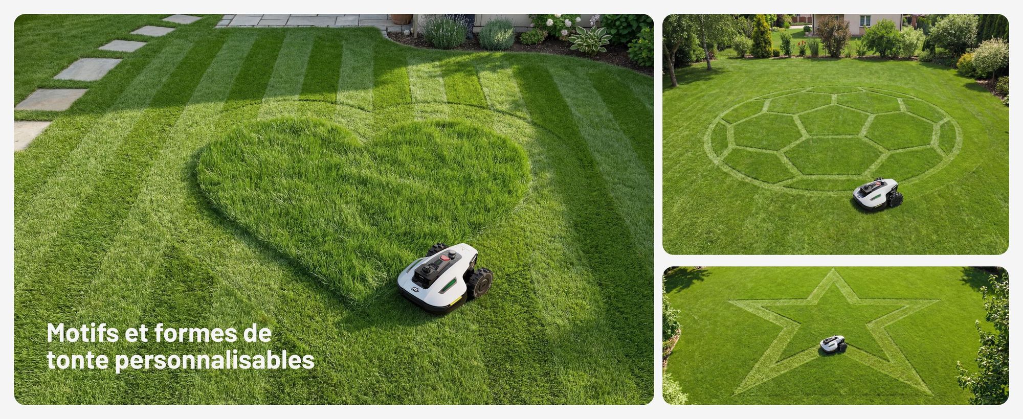 Robot Tondeuse Mammotion YUKA Mini 2 1000 avec garage, sans fil périphérique, jusqu’à 1000 m², DropMow, cartographie auto, coupe des bordures, APP