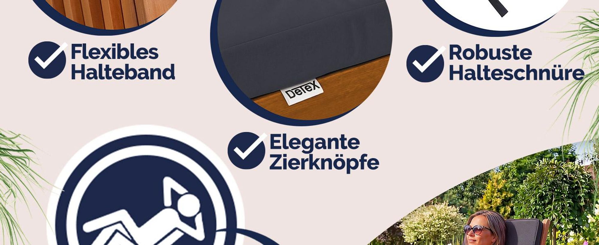 Sitzauflage für Hochlehner im 6er-Pack, Farbe Rot