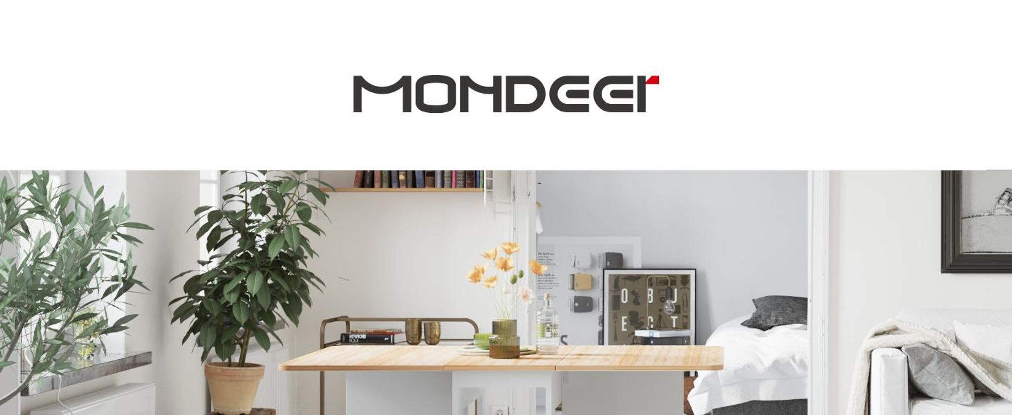 Mondeer 5-teilig Essgruppe Esstisch-Set Esszimmertisch mit Aufbewahrungshockern Weiche Kissen Sitzgruppe Weiß+Roteiche