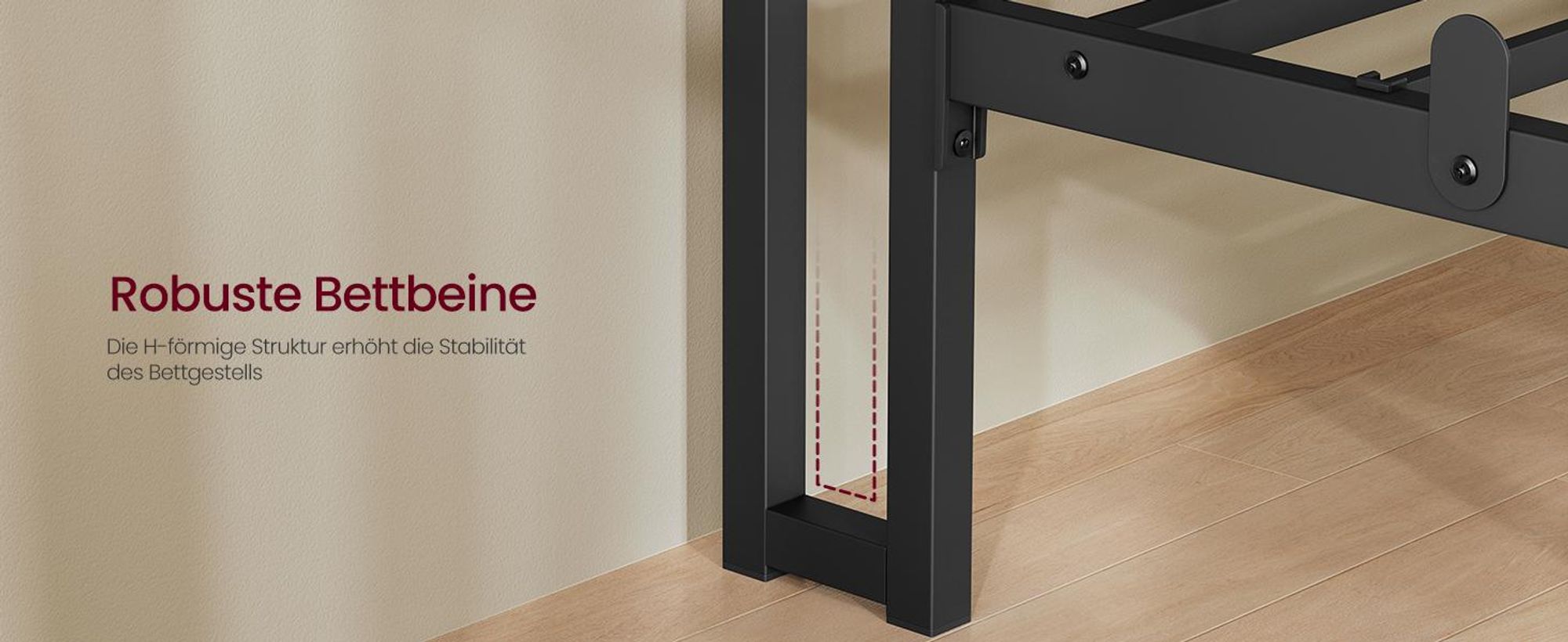 VASAGLE Bettgestell 90 x 200 cm mit Stauraum, Metallrahmen, Bett mit LED-Beleuchtung und Kopfteil, schwarz-braun
