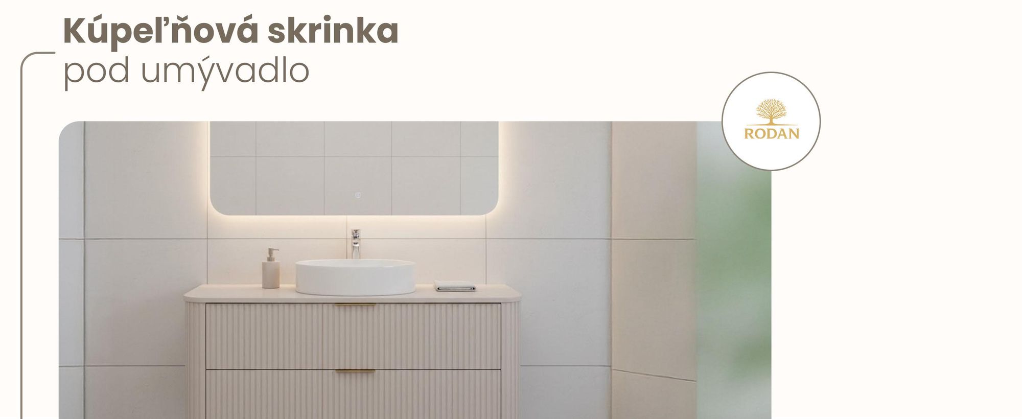 Kupelnova Skrinka 120 CM Béžová Matná MDF
