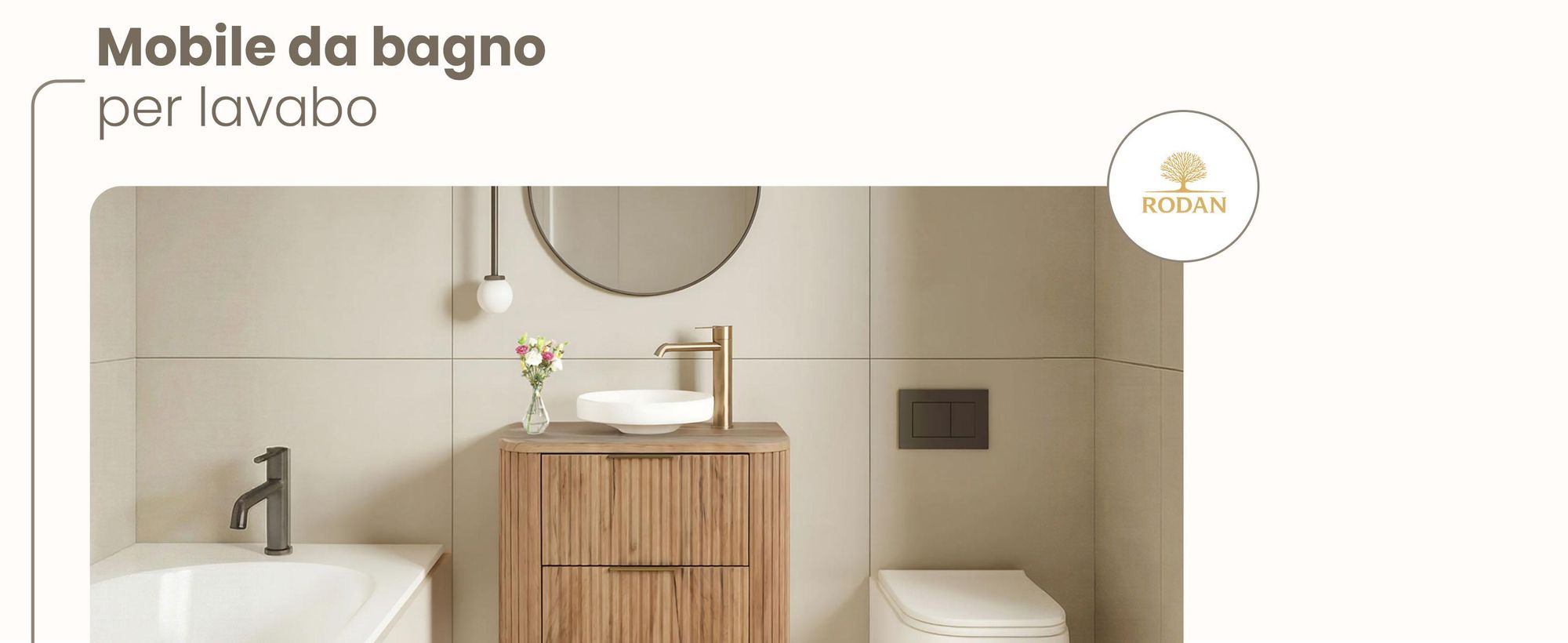 Mobile da bagno 60 CM Marrone opaco MDF 2 cassetti