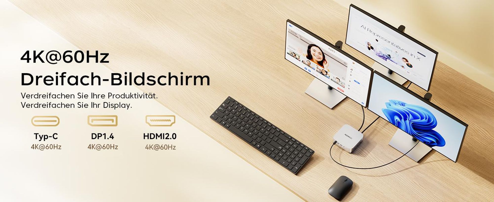 ACEMAGIC K1 Mini PC mit Intel Core i5-12600H,16GB DDR4 512GB SSD,Windows 11 Pro,WiFi 6,4K-Ausgabe