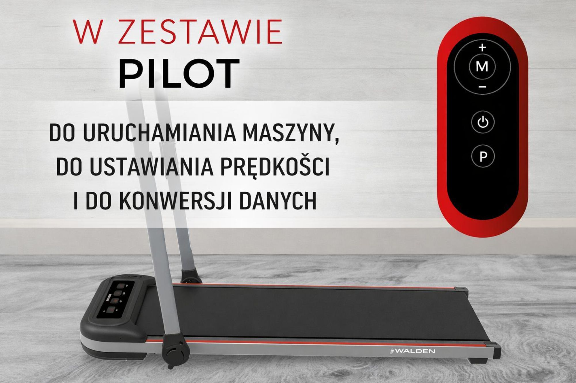 Walden F2600 Bieżnia 2 w 1 Walking Pad składana do 10 km/h Podblatowa Elektryczna maszyna do chodzenia Home Office Cicha Pilot LCD Wyświetlacz Obciążalność 110 kg