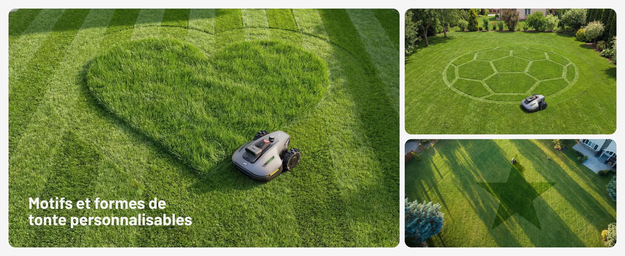 Robot Tondeuse Mammotion YUKA Mini 2 800 avec garage, sans câble, jusqu’à 800 m², DropMow, cartographie auto, coupe des bordures, 4G-Modul, APP