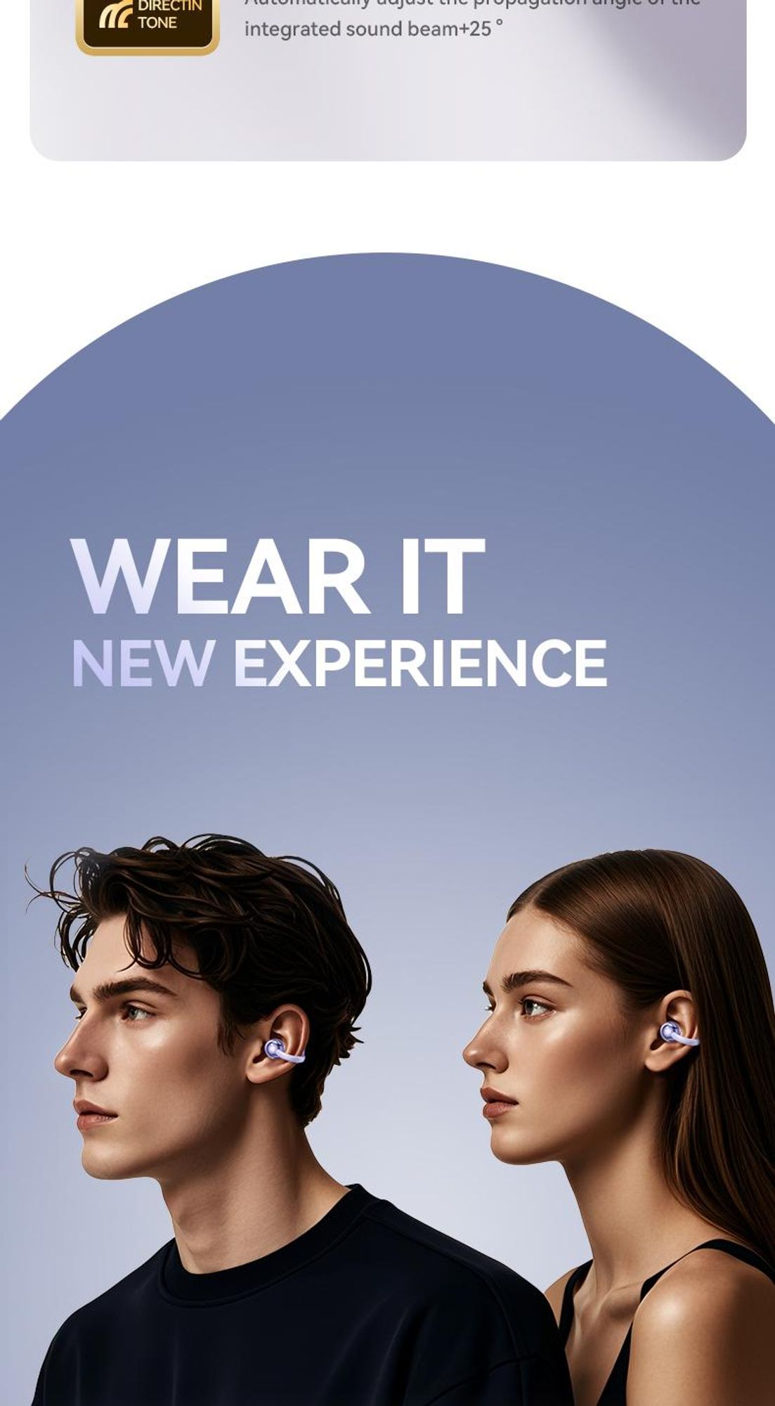 Drahtlose Ohrhörer, Ohrbügel-Headset, ENC-Bluetooth-Kopfhörer, Ohrhörer mit Geräuschunterdrückung und Mikrofon