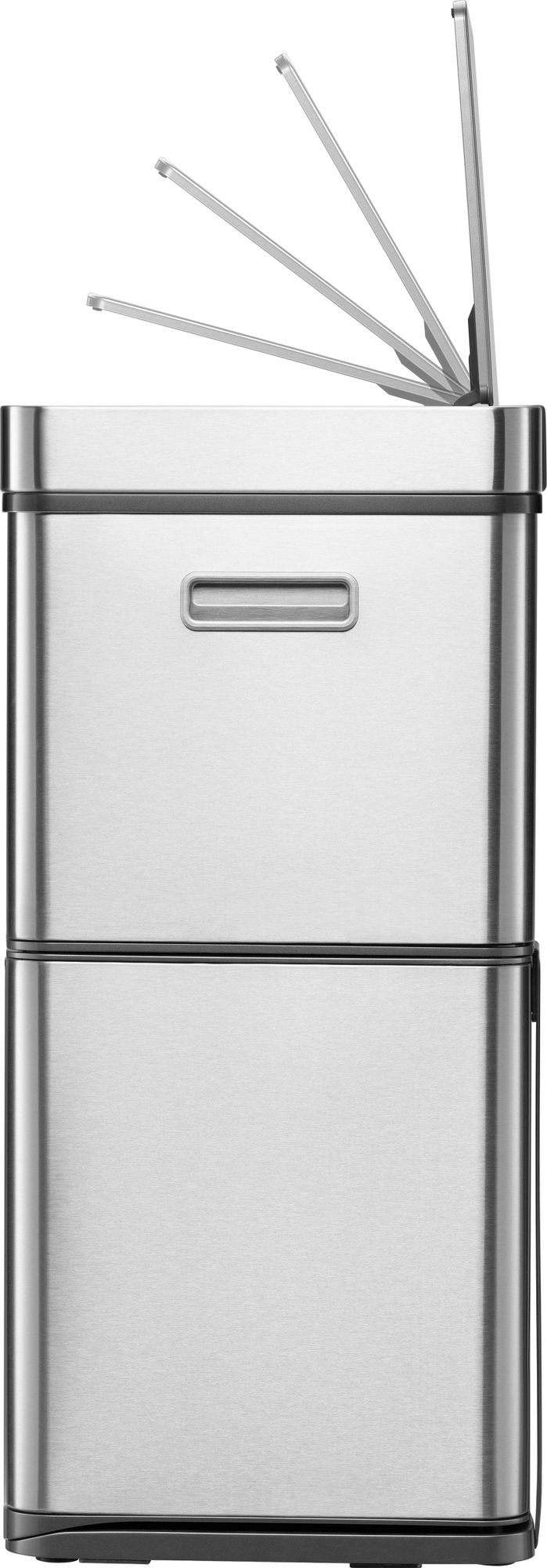 EKO - Cestino Mirage Plus Recycler Sensor 30+15+15 litri - Acciaio inox Plastica - Acciaio inox opaco