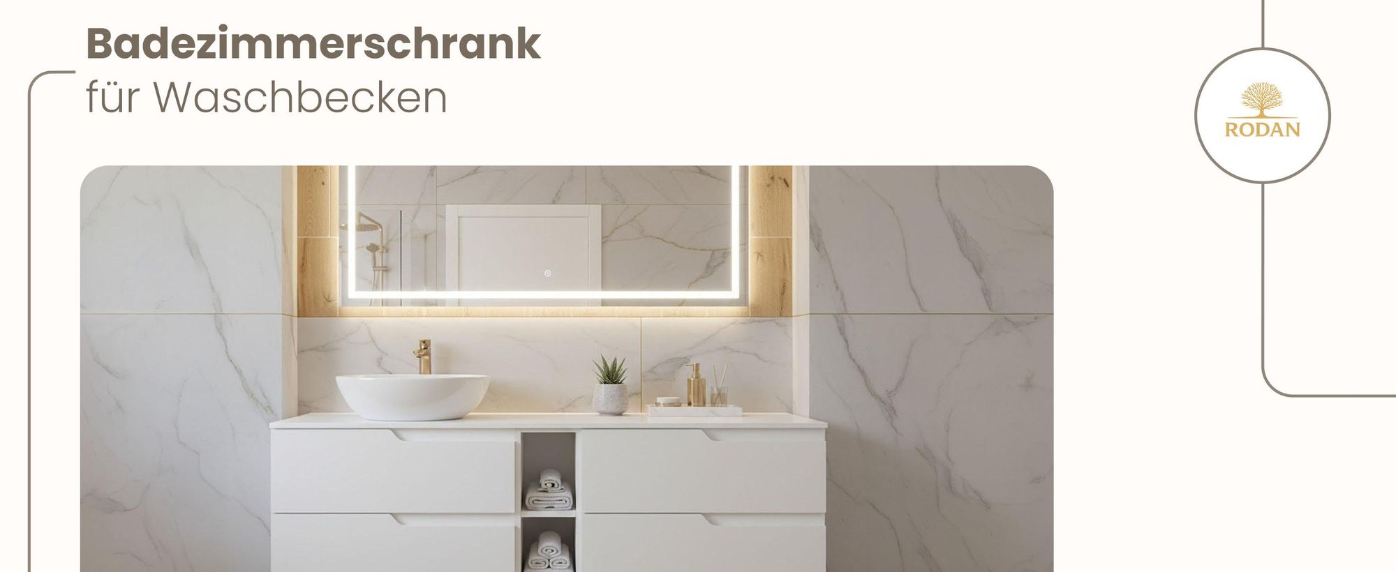 RODAN, Badmöbel, Badschrank, Badezimmermöbel, Badezimmer, MODERN, Waschbeckenunterschrank