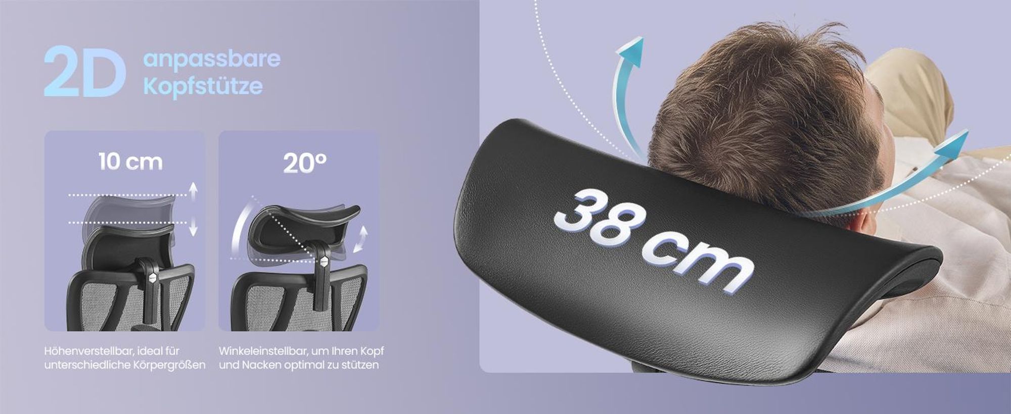SONGMICS Schreibtischstuhl, Bürostuhl ergonomisch, Drehstuhl, höhenverstellbar, bis zu 150 kg belastbar,schwarz