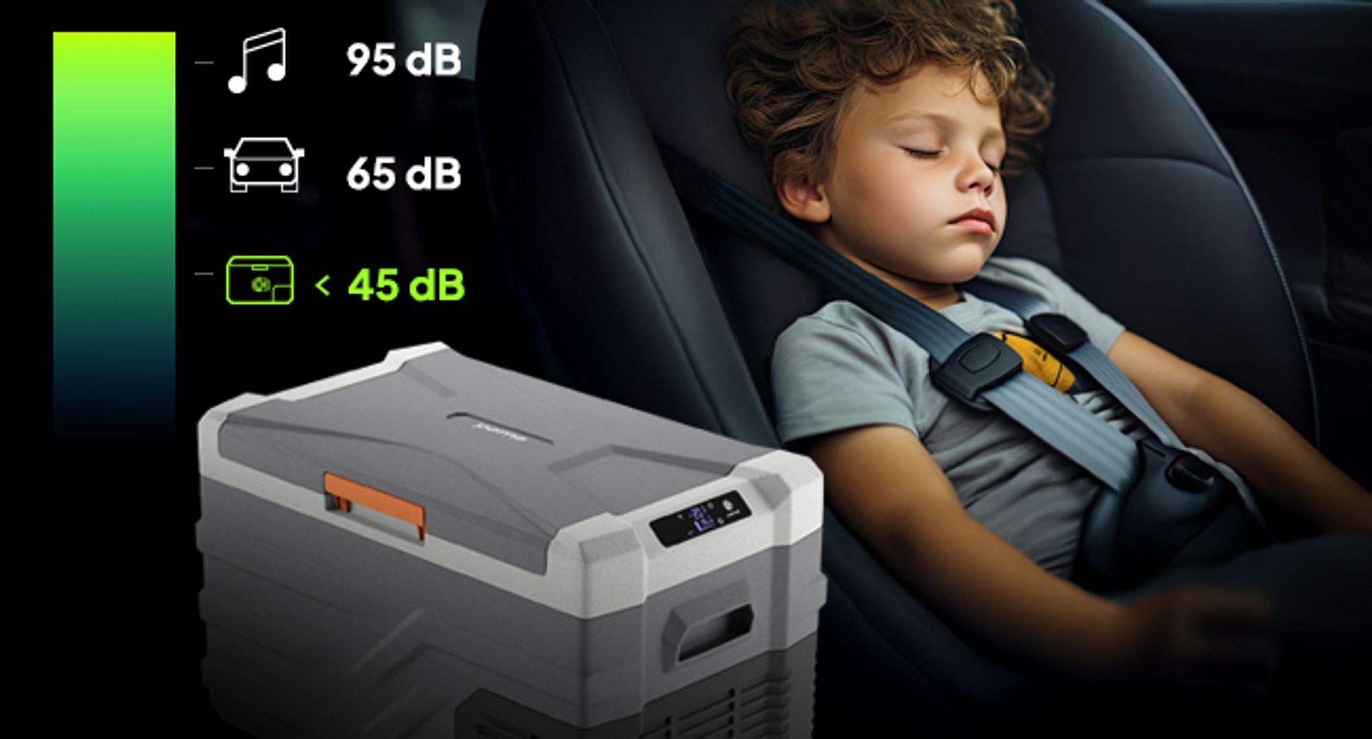 PEME Quest 30 Kompressor Kühlbox 27L - Autokühlschrank Elektrische Gefrierbox 12V 230V LKW Wohnmobil Auto Camping Mini Kühlschrank Reise App USB -20°C