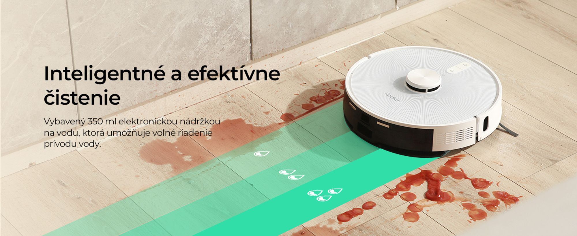 Redkey R10 robotický vysávač, 4L odsávacia stanica, 4000Pa sací výkon, robotický vysávač s funkciou mopu, 150 min robotický vysávač, LDS navigácia